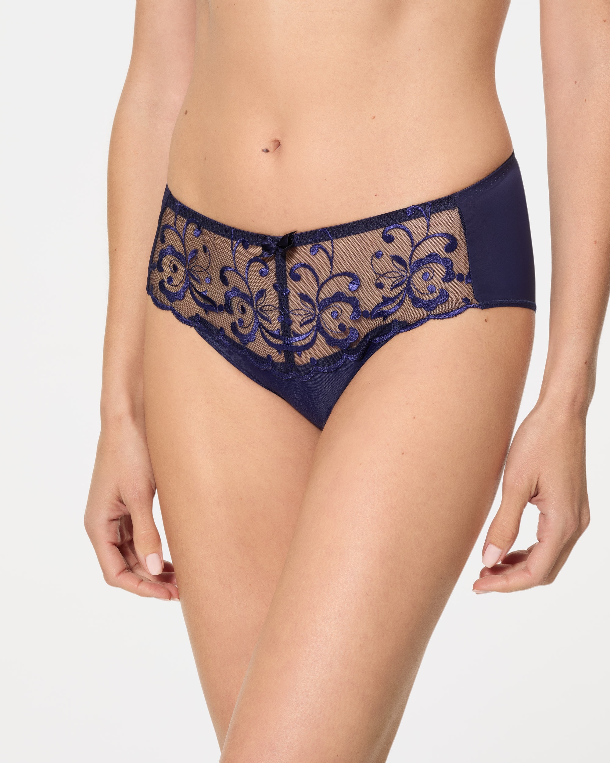 Pack de 3 bragas midi de algodón cotton stretch - Playtex - Azul oscuro Azul oscuro-3