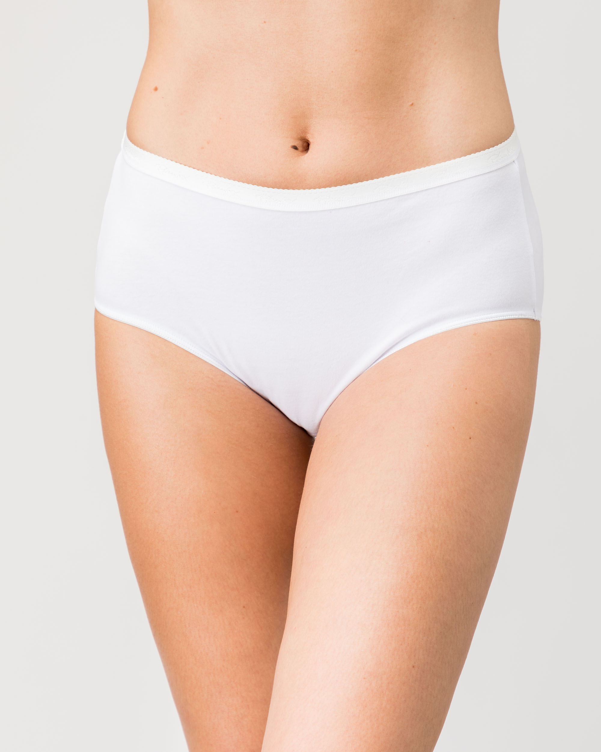 Pack de dos bragas clásicas de algodón orgánico - Playtex - Blanco Blanco-1