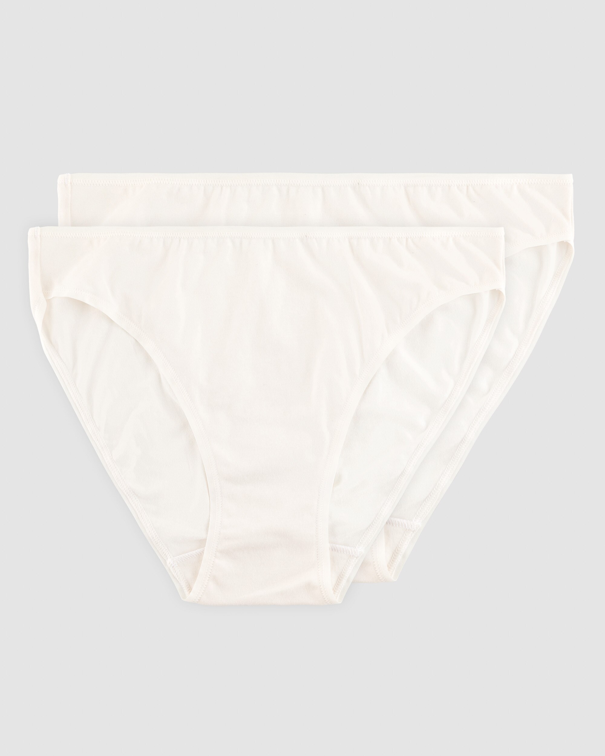 Pack de dos bragas clásicas de algodón orgánico - Playtex - Blanco Blanco-4