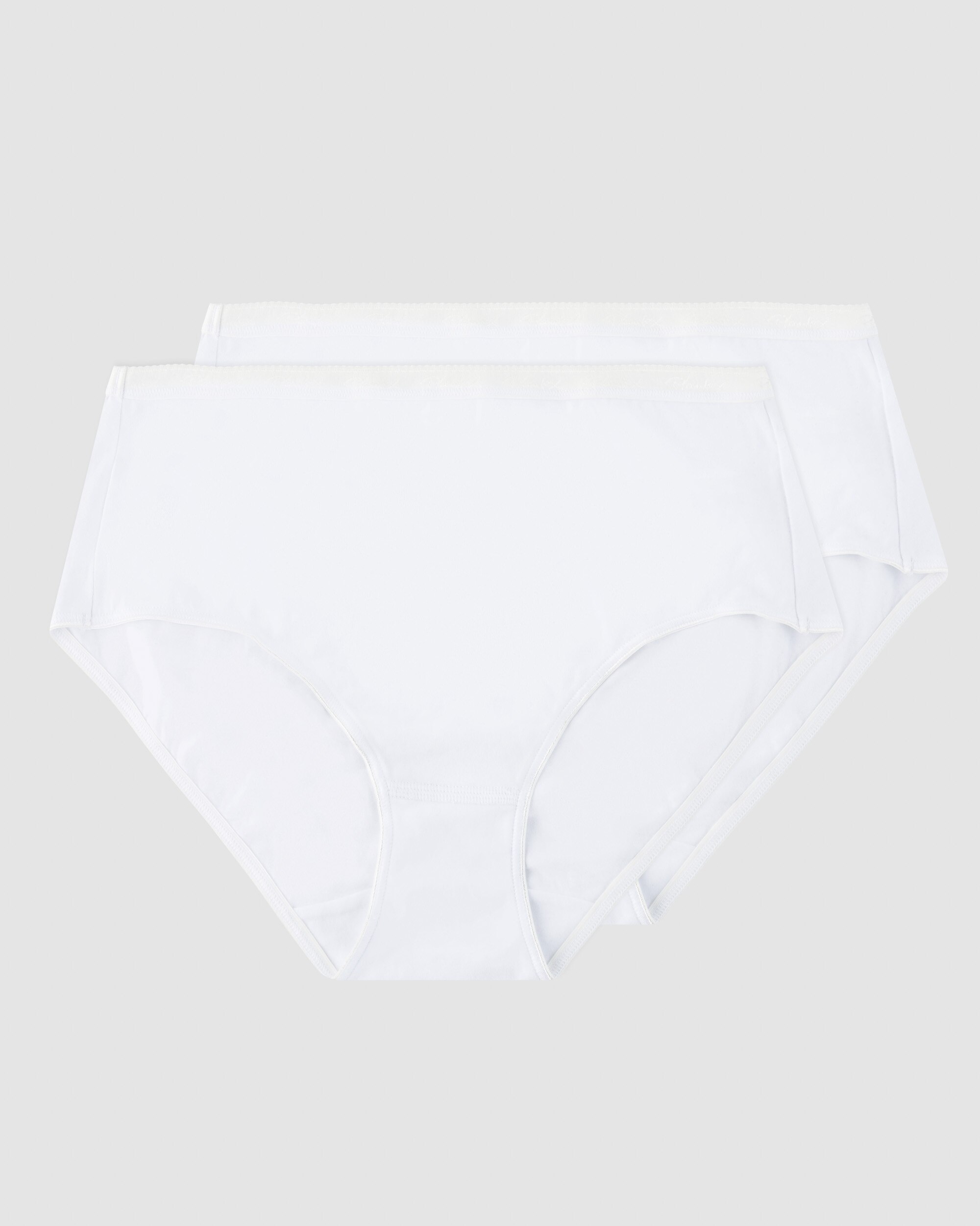 Pack de dos bragas bikini de algodón orgánico - Playtex - Blanco Blanco-4