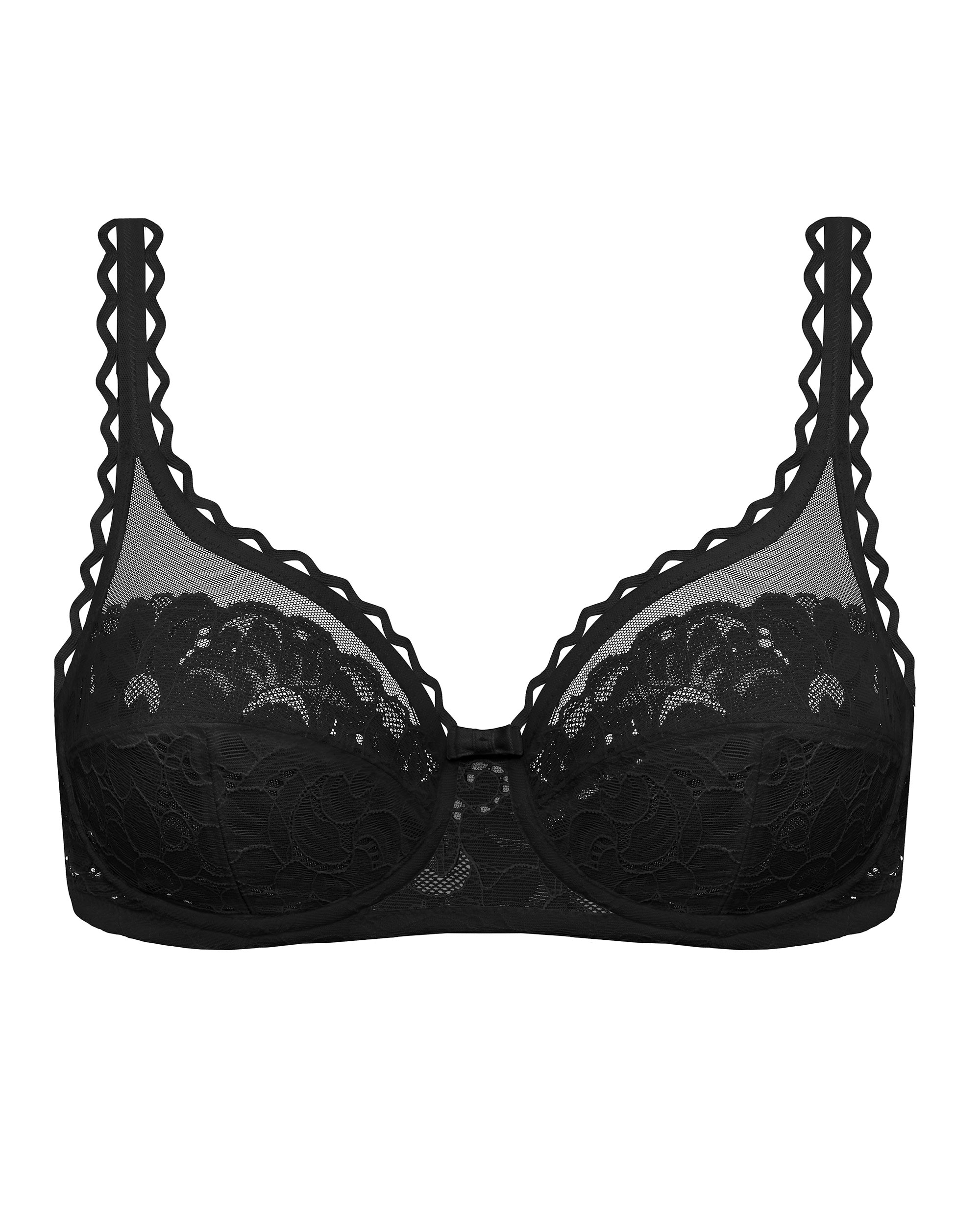 Imagen 3 de Sujetador con aros con encaje reciclado y tul - Playtex - Negro Negro