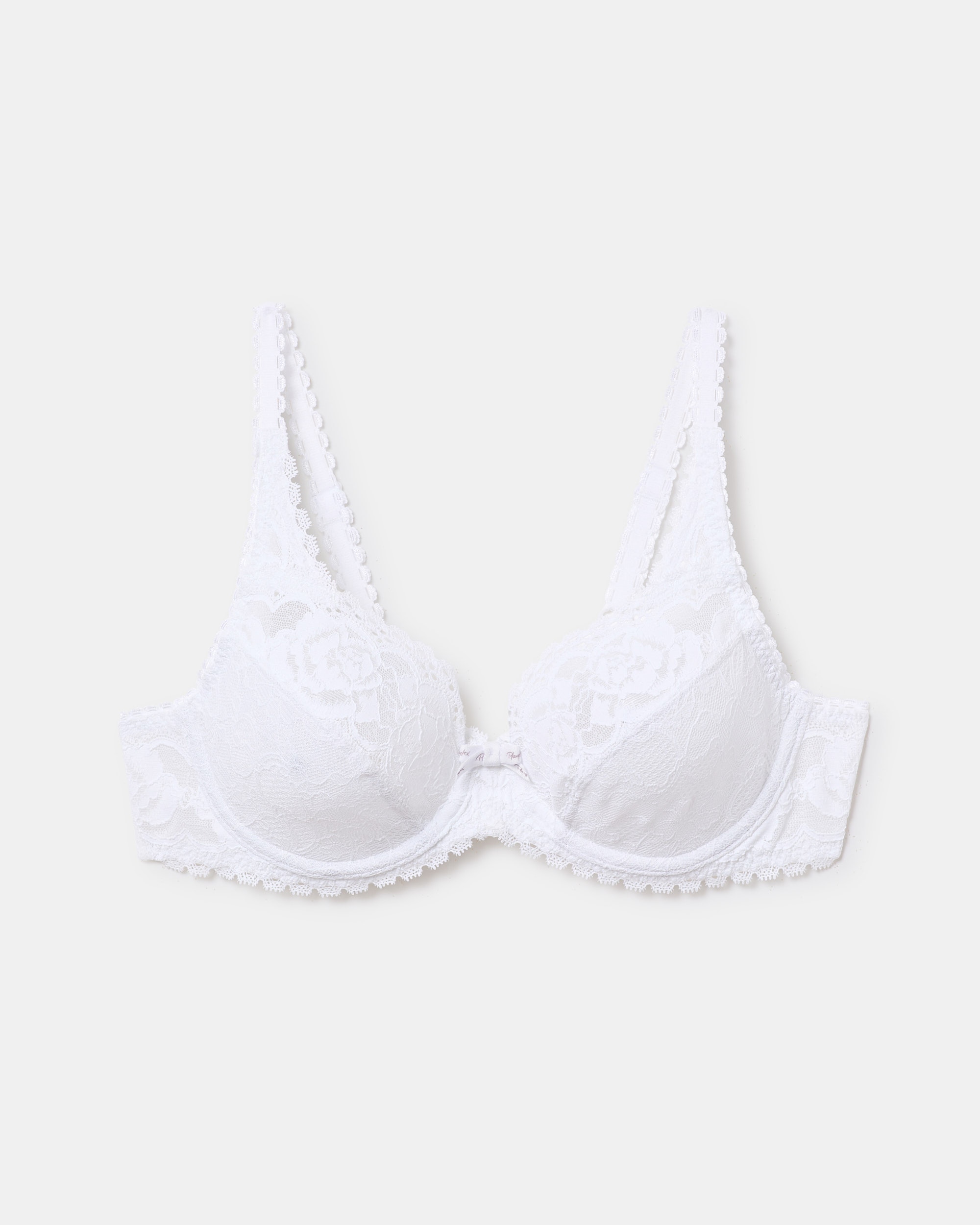 Sujetador con aro de encaje reciclado floral - Playtex - Blanco Blanco-4