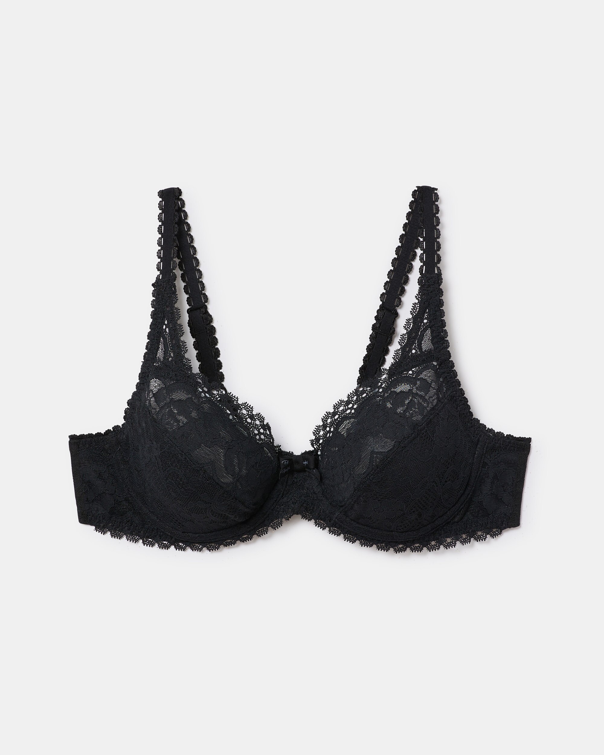 Sujetador con aro de encaje reciclado floral - Playtex - Negro Negro-4