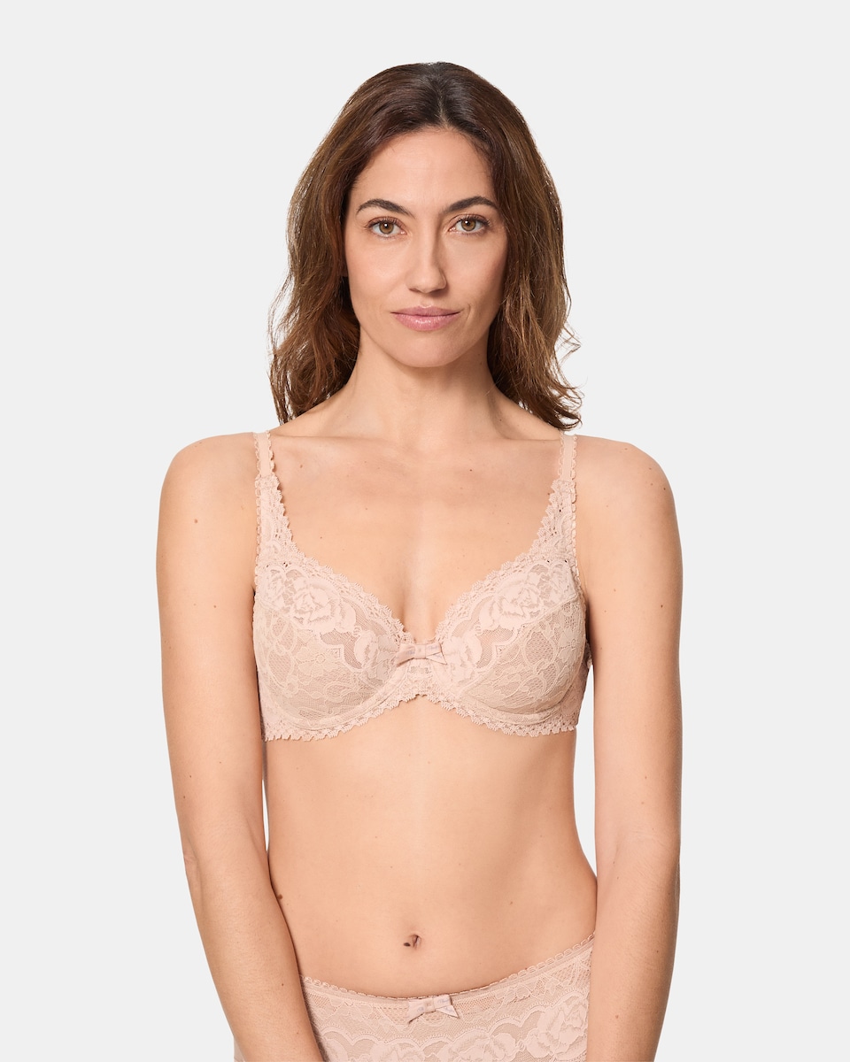 Sujetador con aros de encaje reciclado floral · Playtex · El Corte