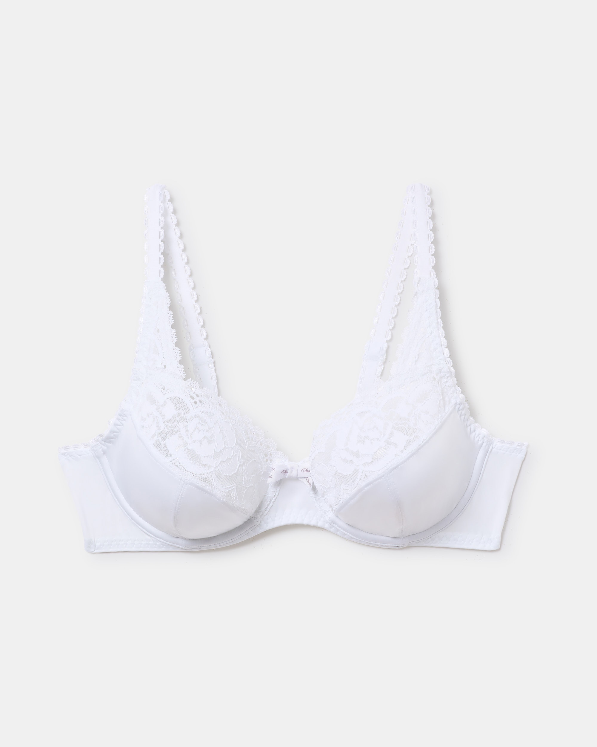 Sujetador con aros de encaje reciclado y microfibra - Playtex - Blanco Blanco-4
