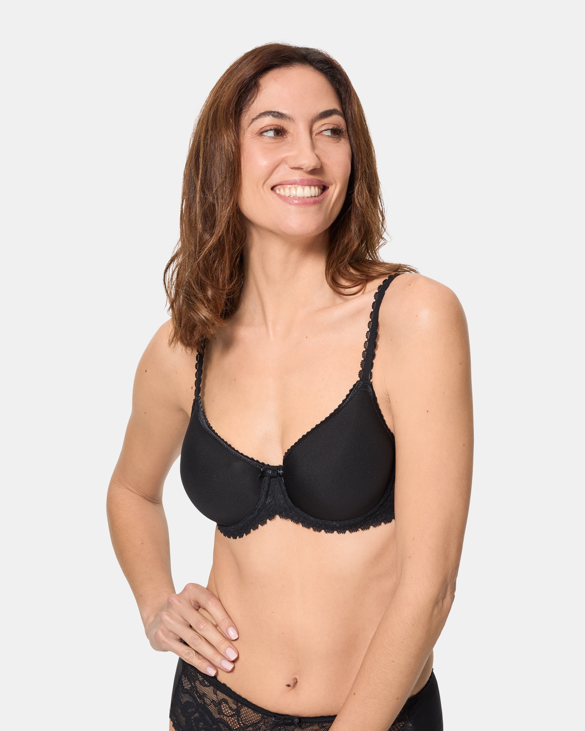 Sujetador con aros preformado Spacer de microfibra transpirable - Playtex - Negro Negro-1