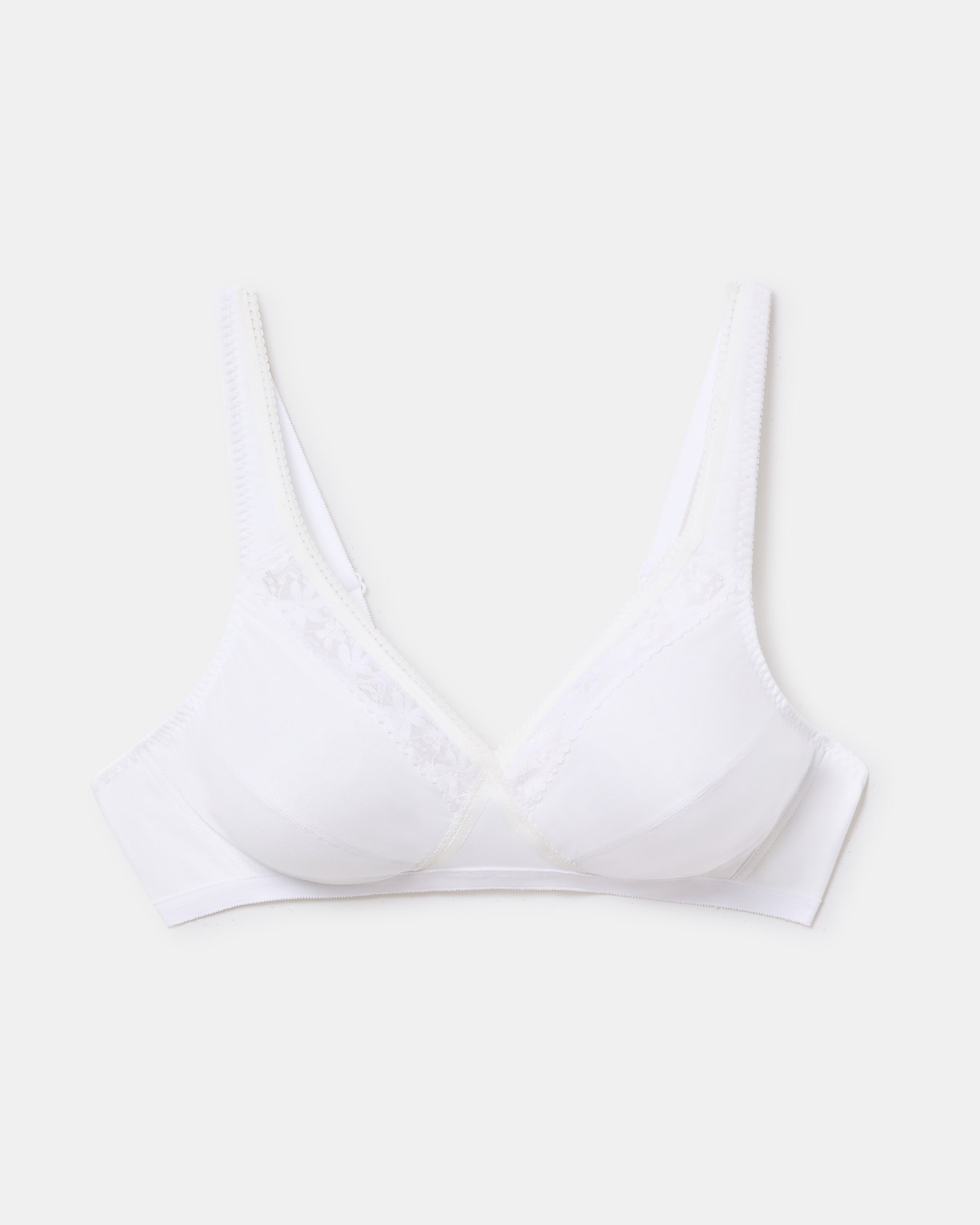 Lote de 2 sujetadores sin aros blancos Cruzado Mágico - Playtex - Blanco Blanco-4