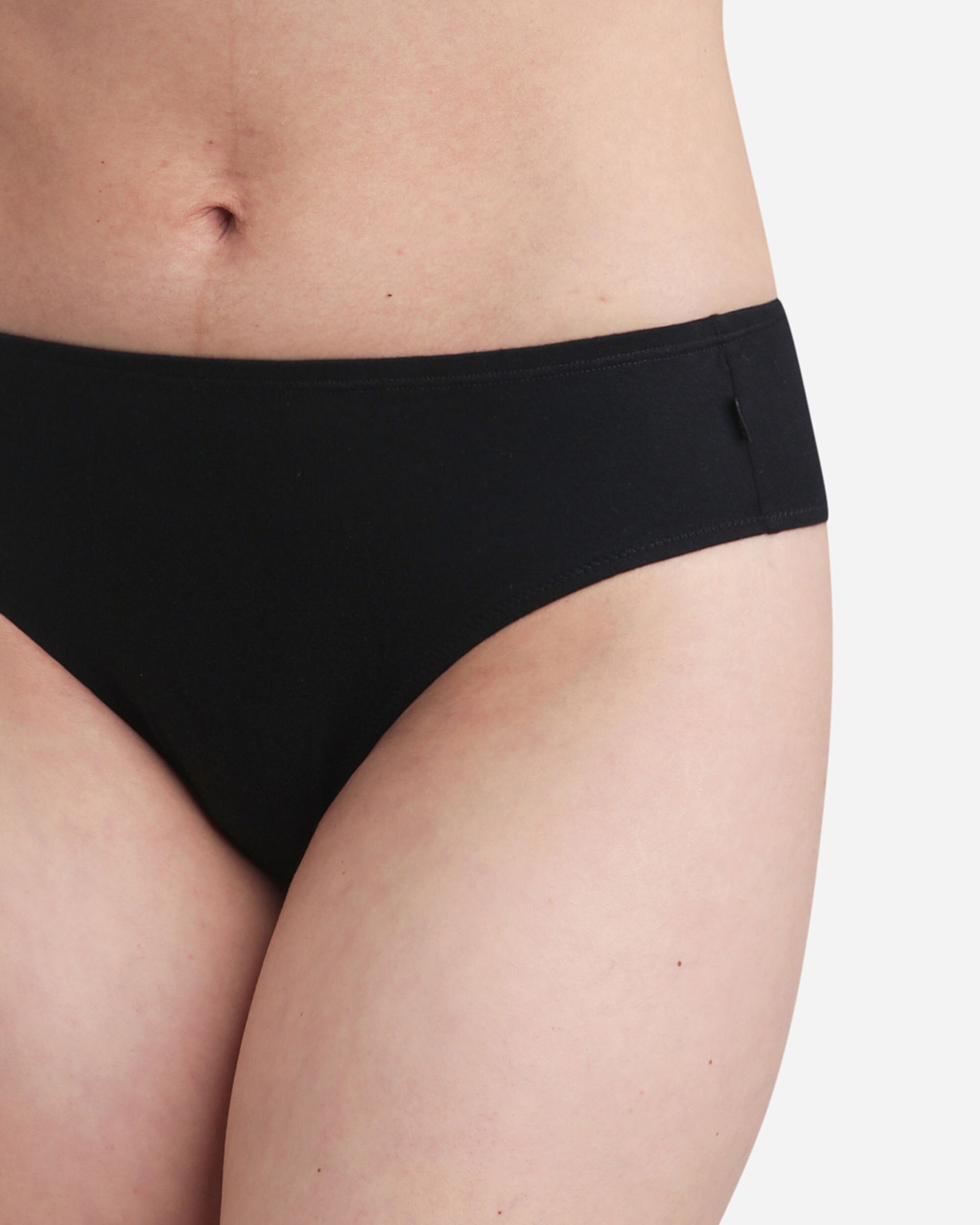 Bragas mini de algodón orgánico y satén - Playtex - Negro Negro-3