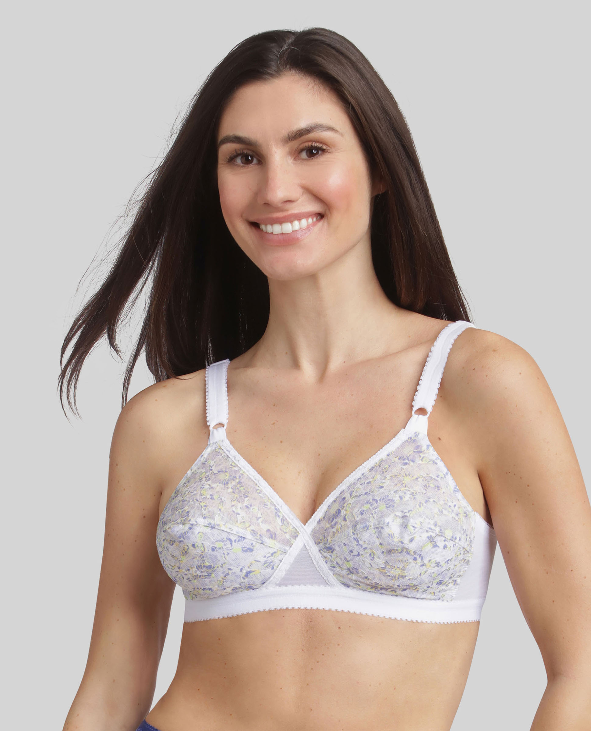 Sujetador sin aros de capacidad con encaje - Playtex - Lila / Blanco Lila / Blanco-1