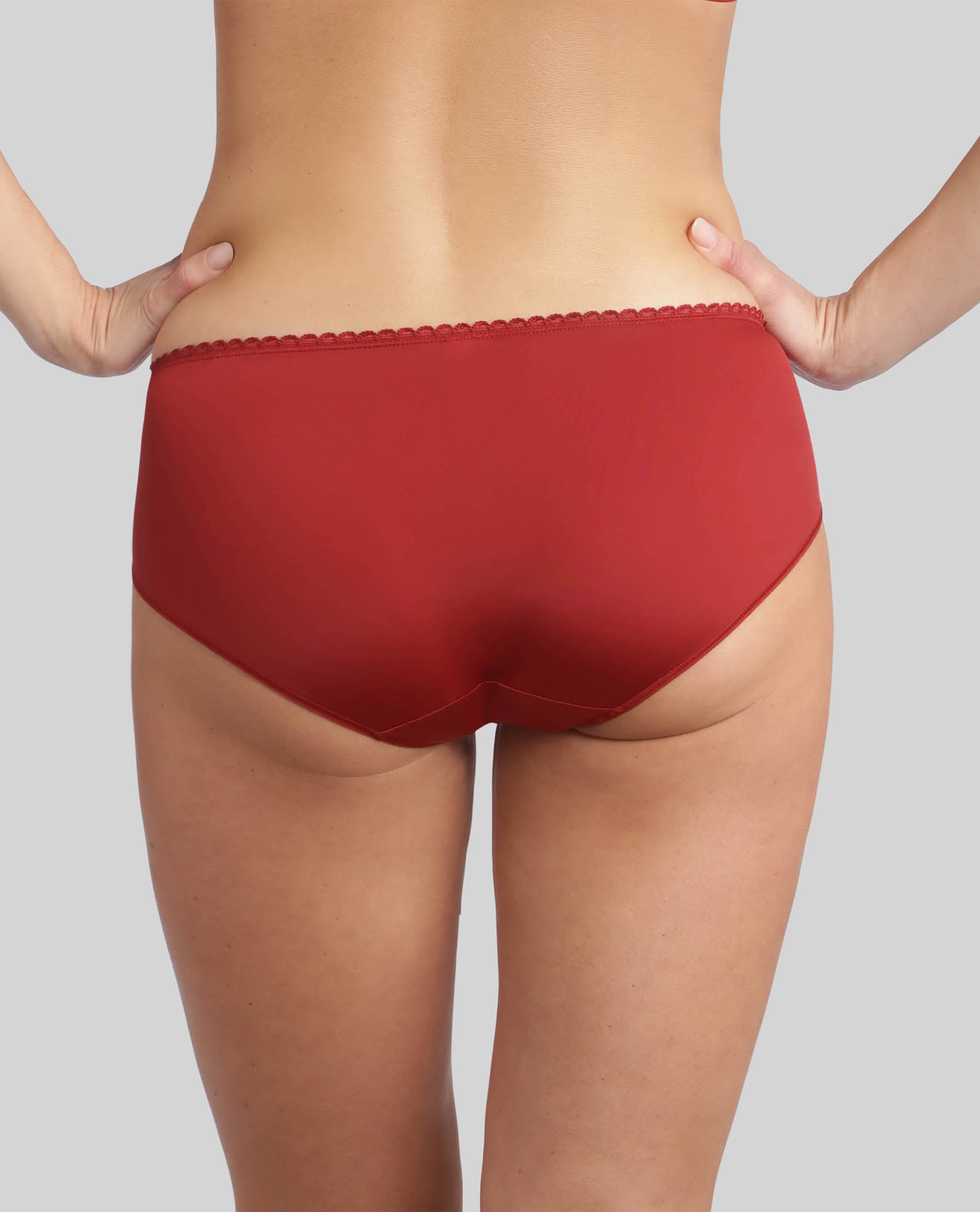 Braga midi eco-responsable de encaje reciclado - Playtex - Rojo Rojo-2