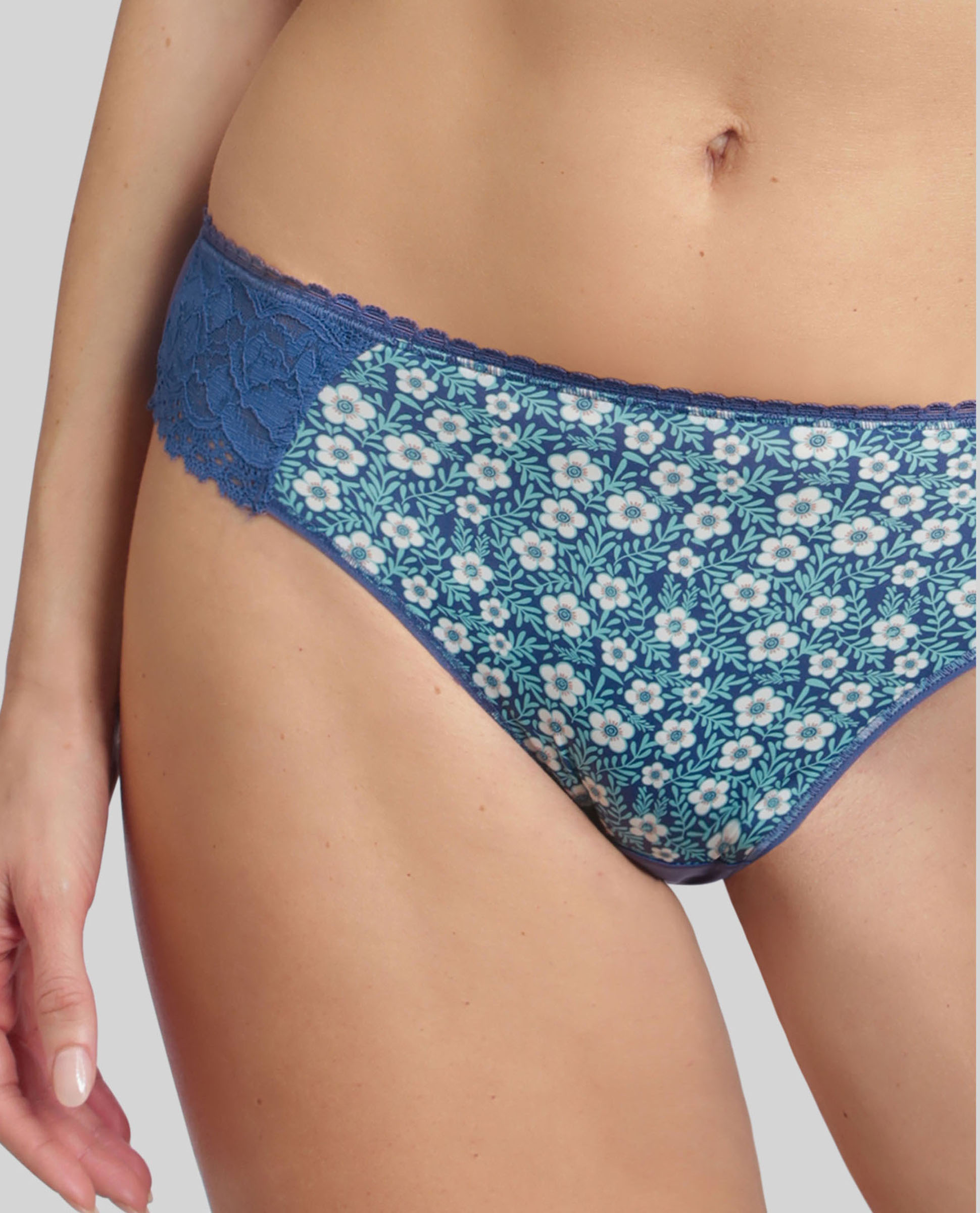 Braga clásica con encaje floral delantero - Playtex - Azul Azul-4