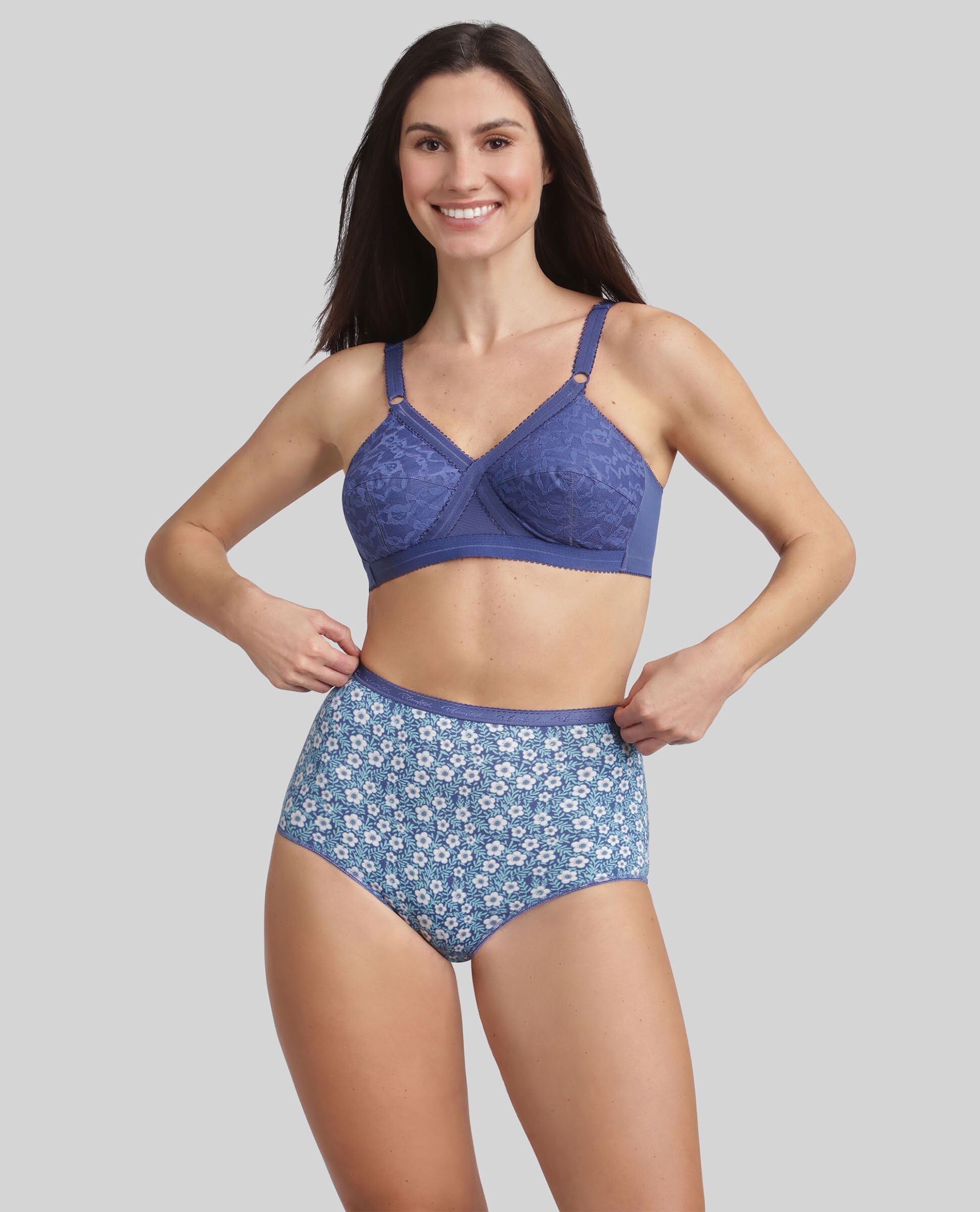 Sujetador sin aros cruzado mágico 556 - Playtex - Azul Azul-4