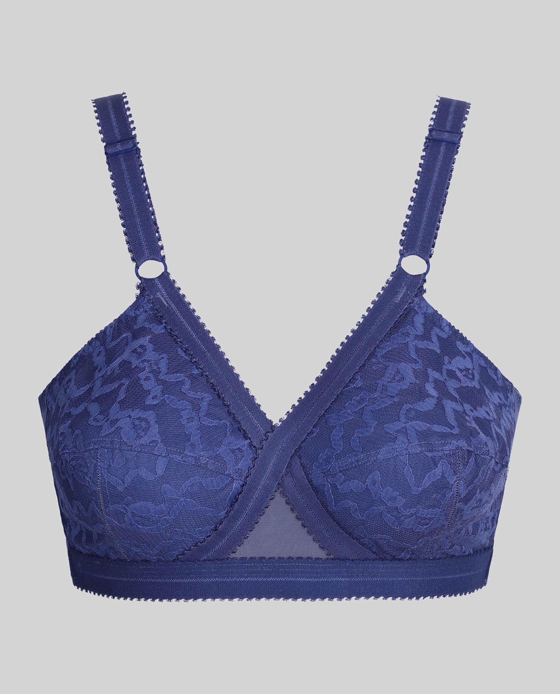 Sujetador sin aros cruzado mágico 556 - Playtex - Azul Azul-5