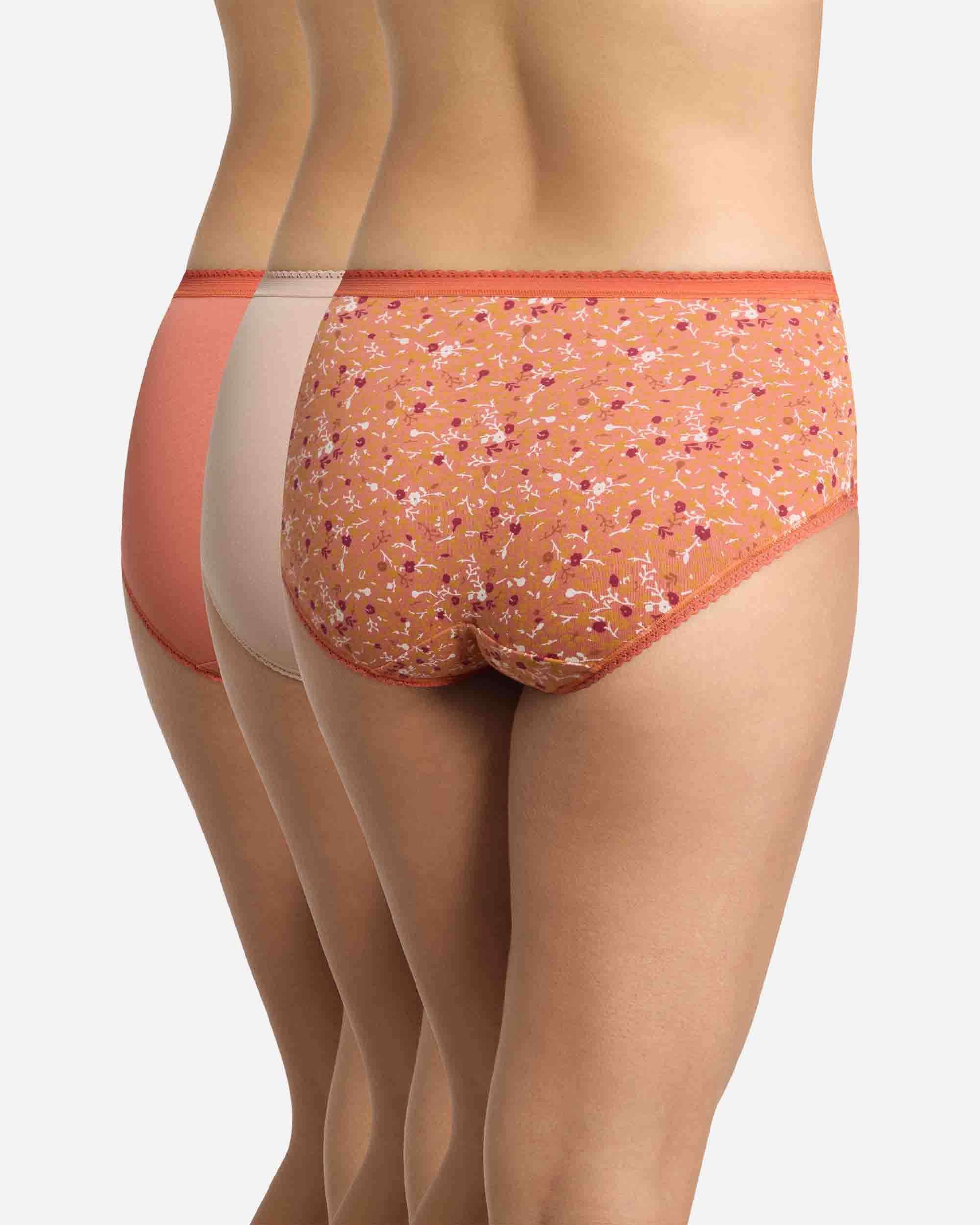 Pack de 3 bragas midi de algodón cotton stretch - Playtex - Multicolor Multicolor-2