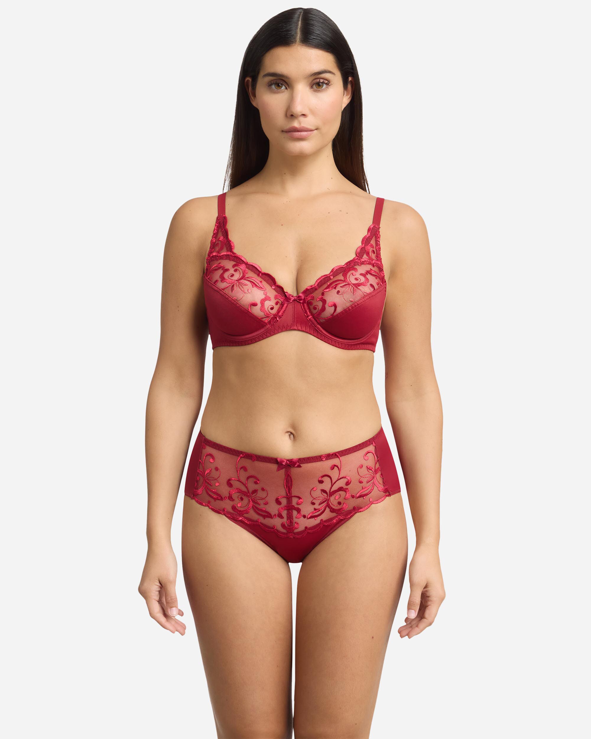 Imagen 4 de Sujetador con aros de microfibra y bordados - Playtex - Rojo Rojo