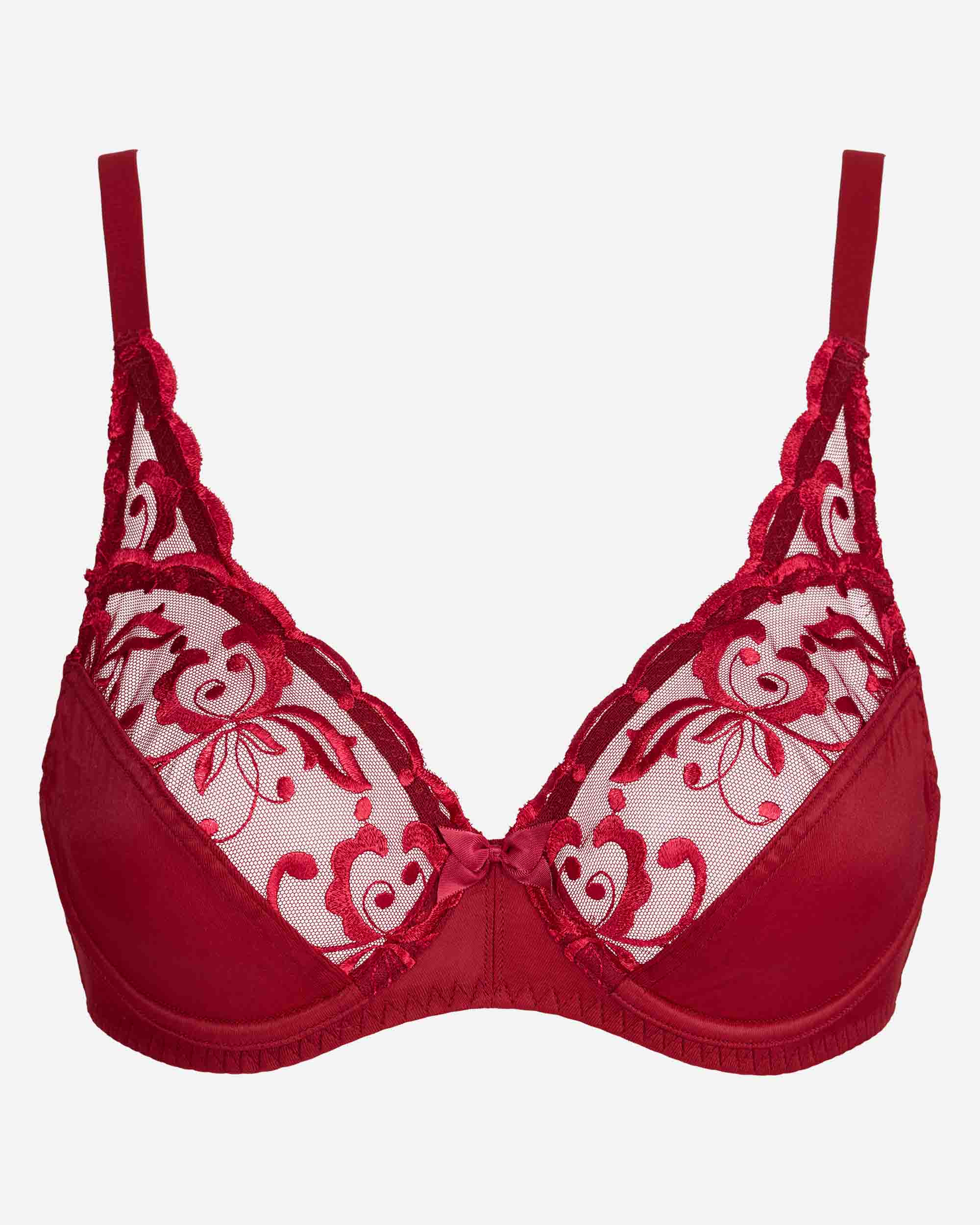Imagen 5 de Sujetador con aros de microfibra y bordados - Playtex - Rojo Rojo