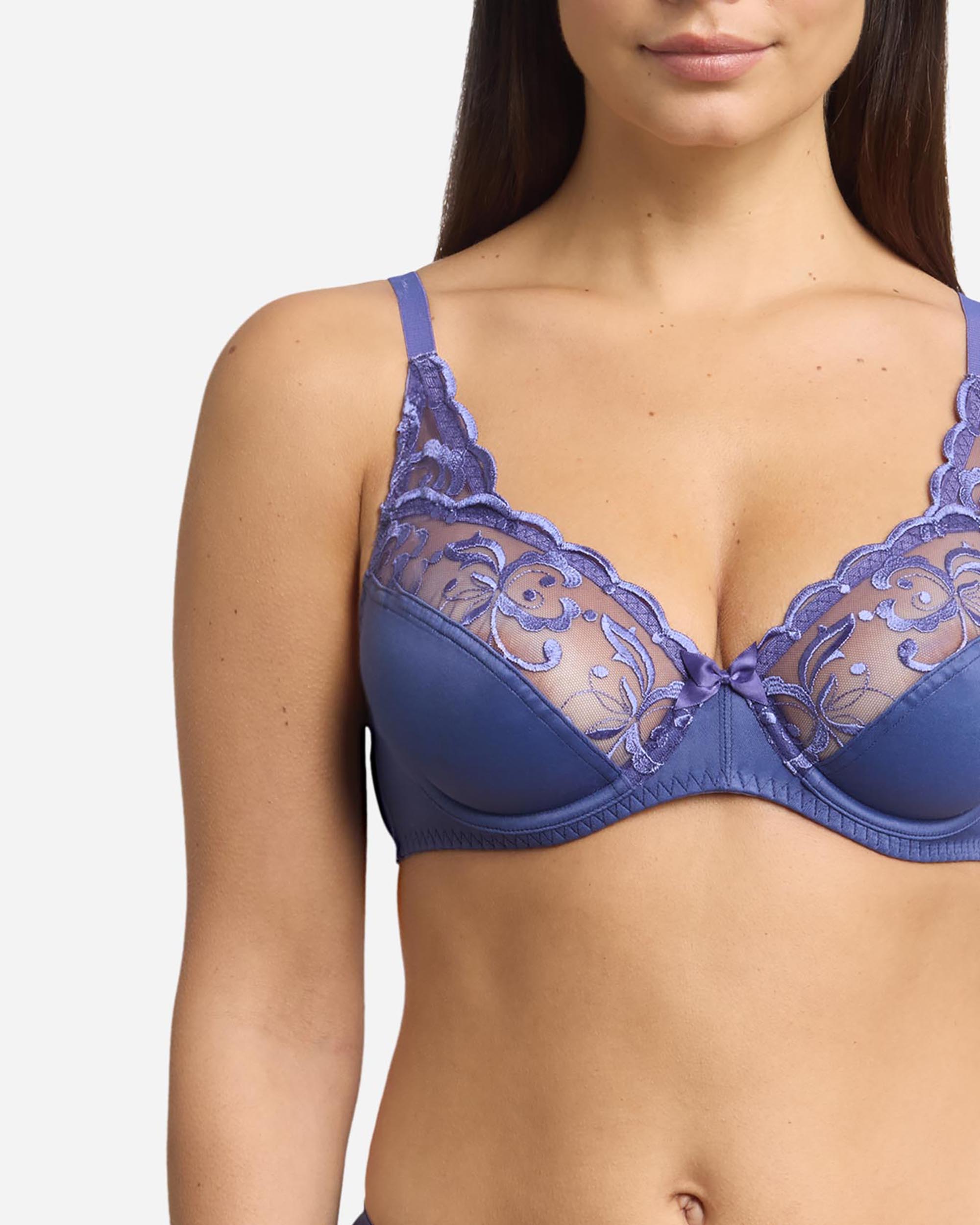 Imagen 3 de Sujetador con aros de microfibra y bordados - Playtex - Azul Azul