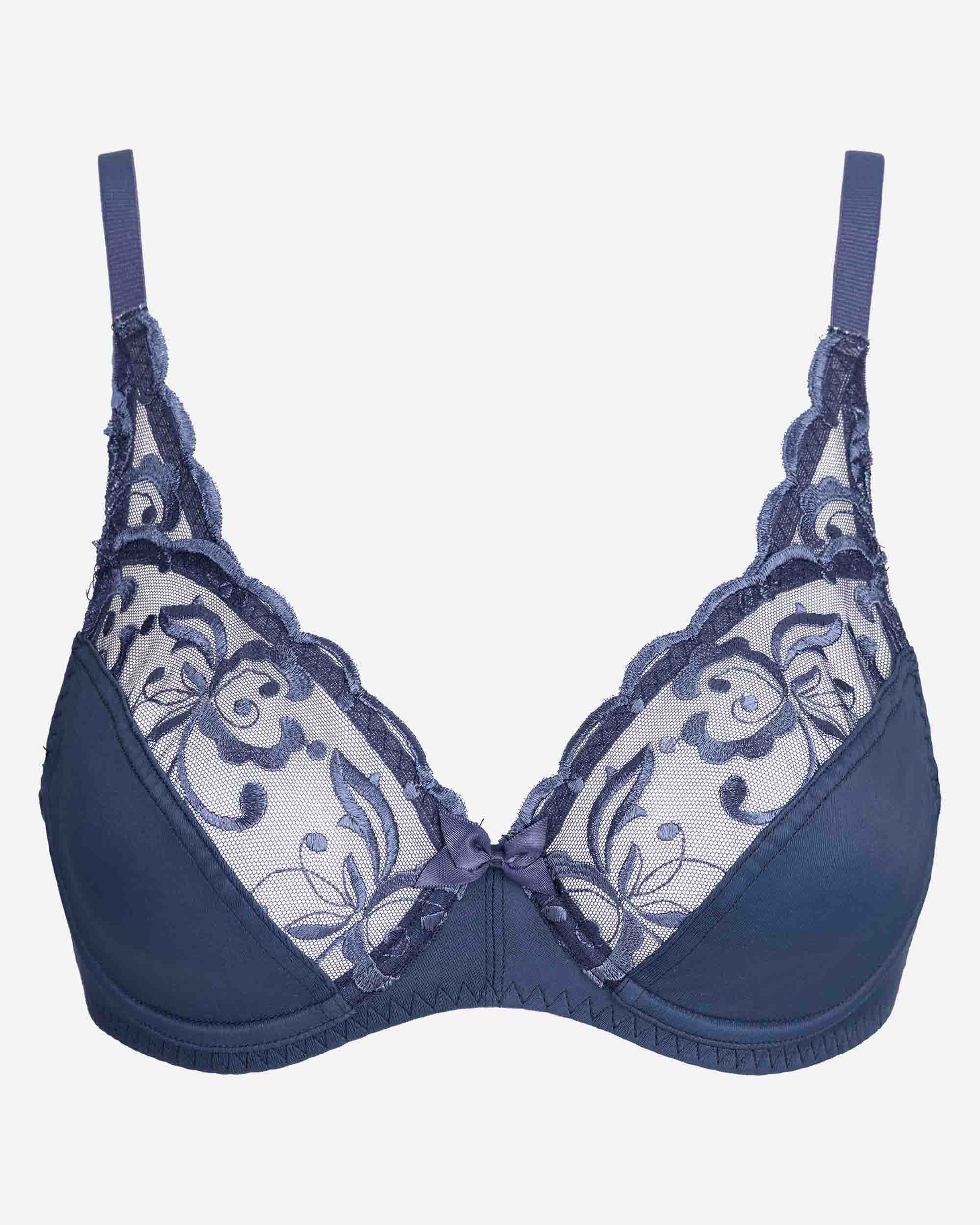 Imagen 5 de Sujetador con aros de microfibra y bordados - Playtex - Azul Azul