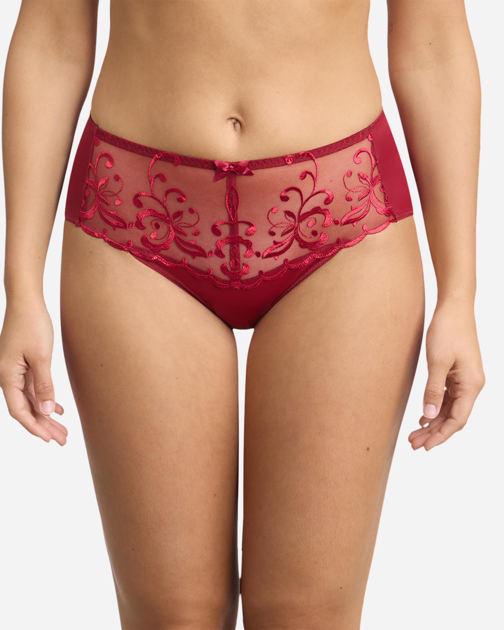 Imagen 1 de Pack de 3 bragas midi de algodón cotton stretch - Playtex - Rojo Rojo