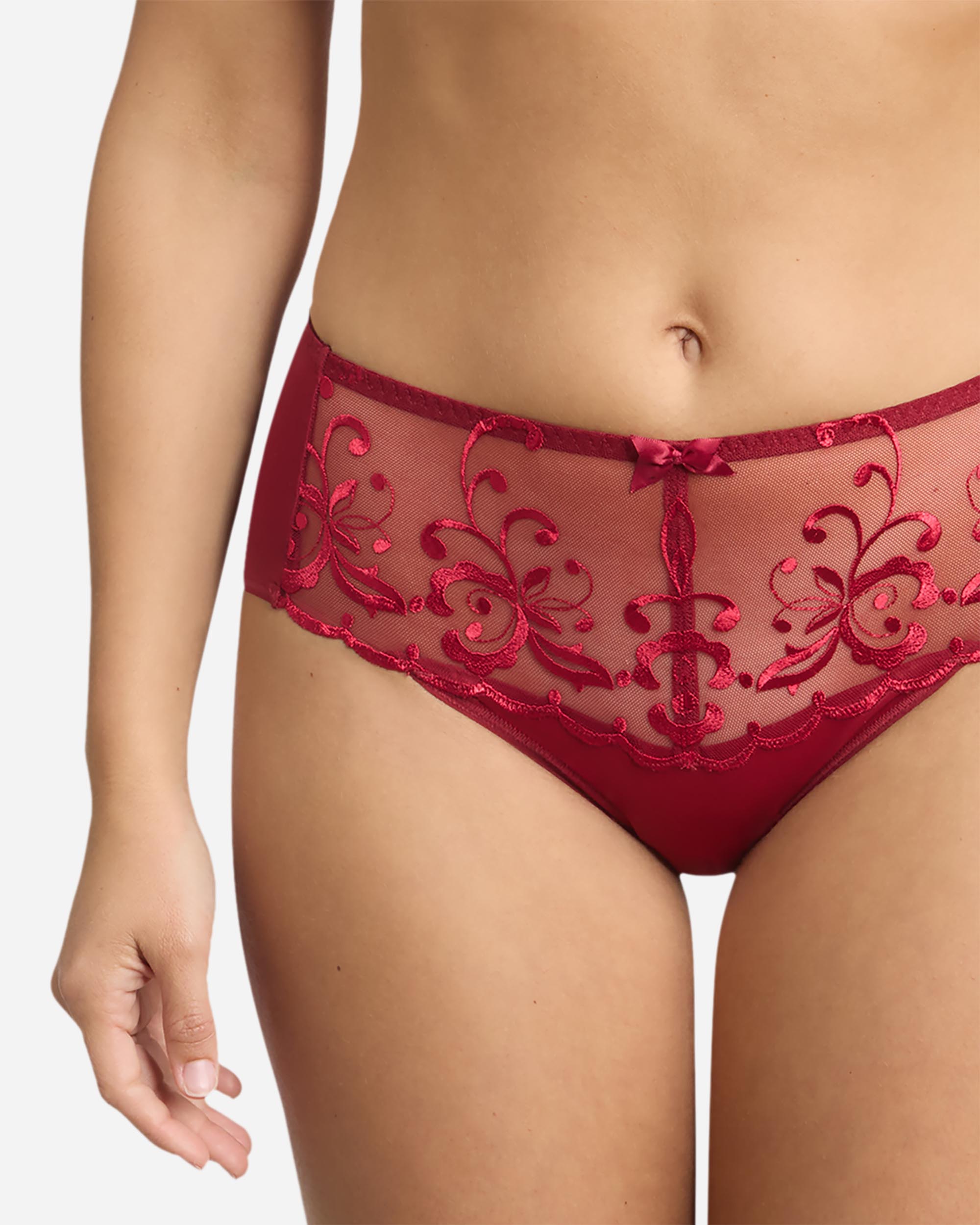 Imagen 4 de Pack de 3 bragas midi de algodón cotton stretch - Playtex - Rojo Rojo