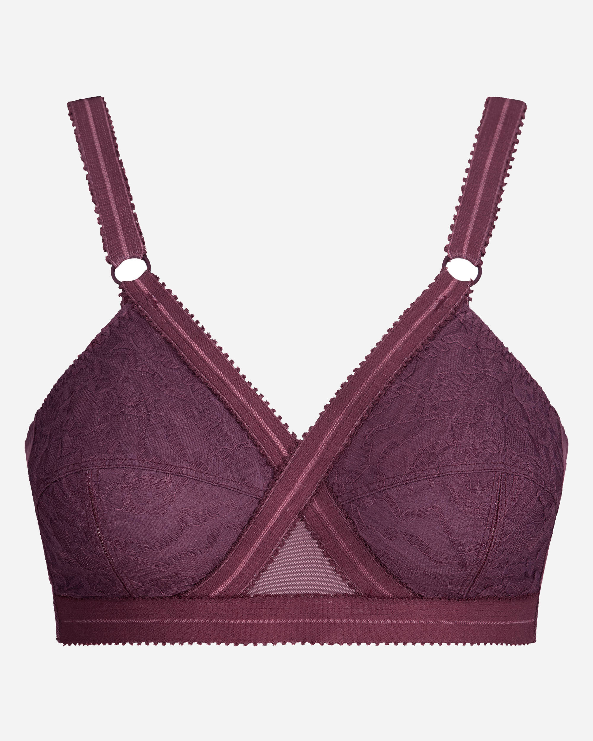 Sujetador sin aros cruzado mágico 556 - Playtex - Purpura Purpura-5