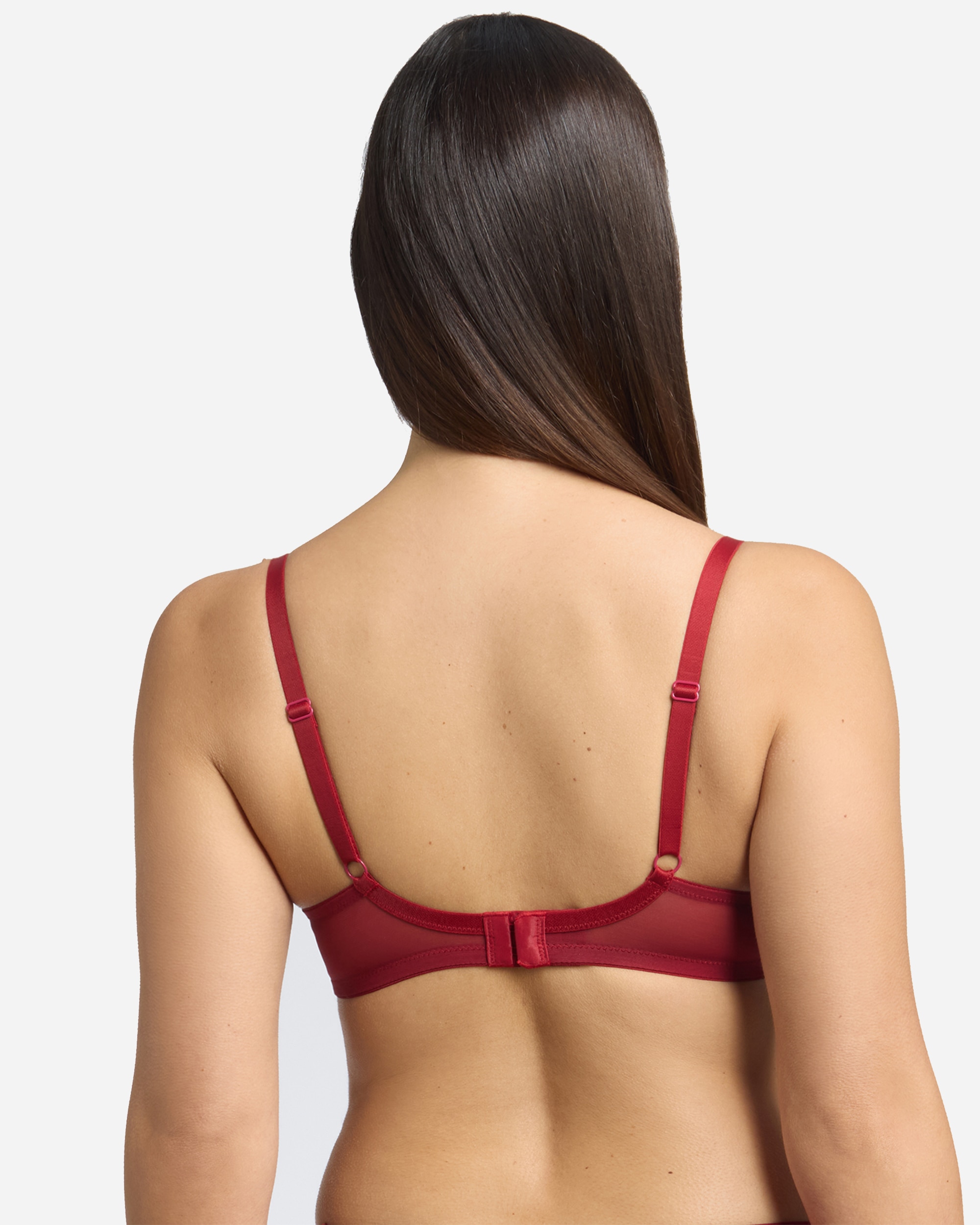 Sujetador con aros de encaje floral - Playtex - Rojo Rojo-2