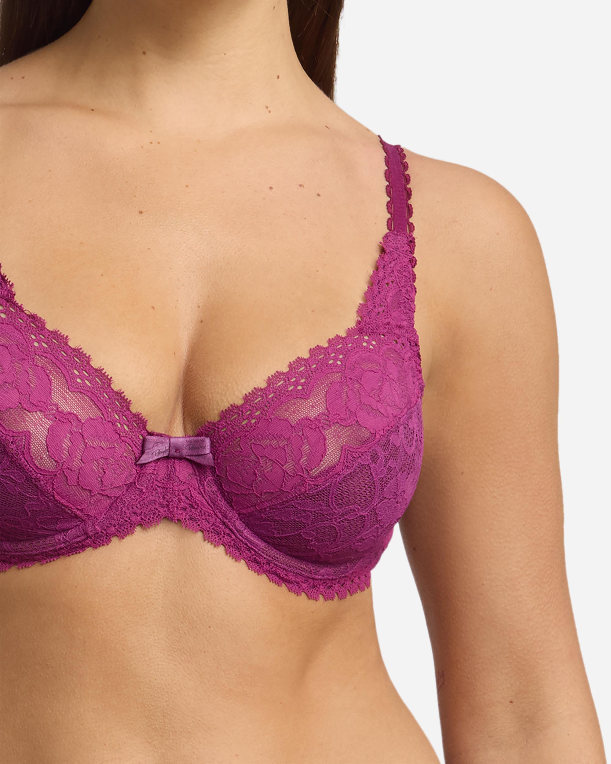Imagen 3 de Sujetador con aro de encaje reciclado floral - Playtex - Violeta Violeta