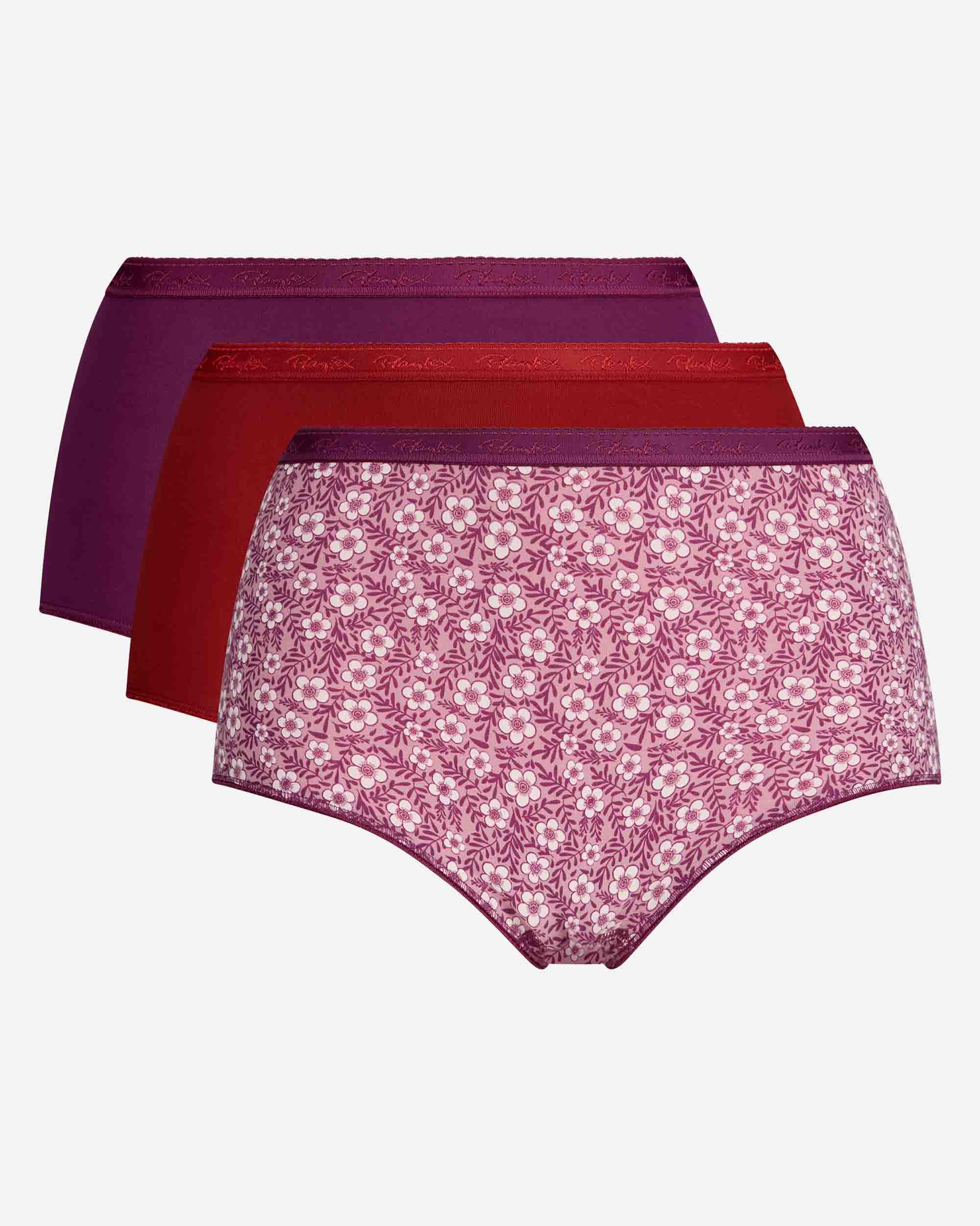 Pack de tres bragas altas de algodón orgánico - Playtex - Multicolor Multicolor-4