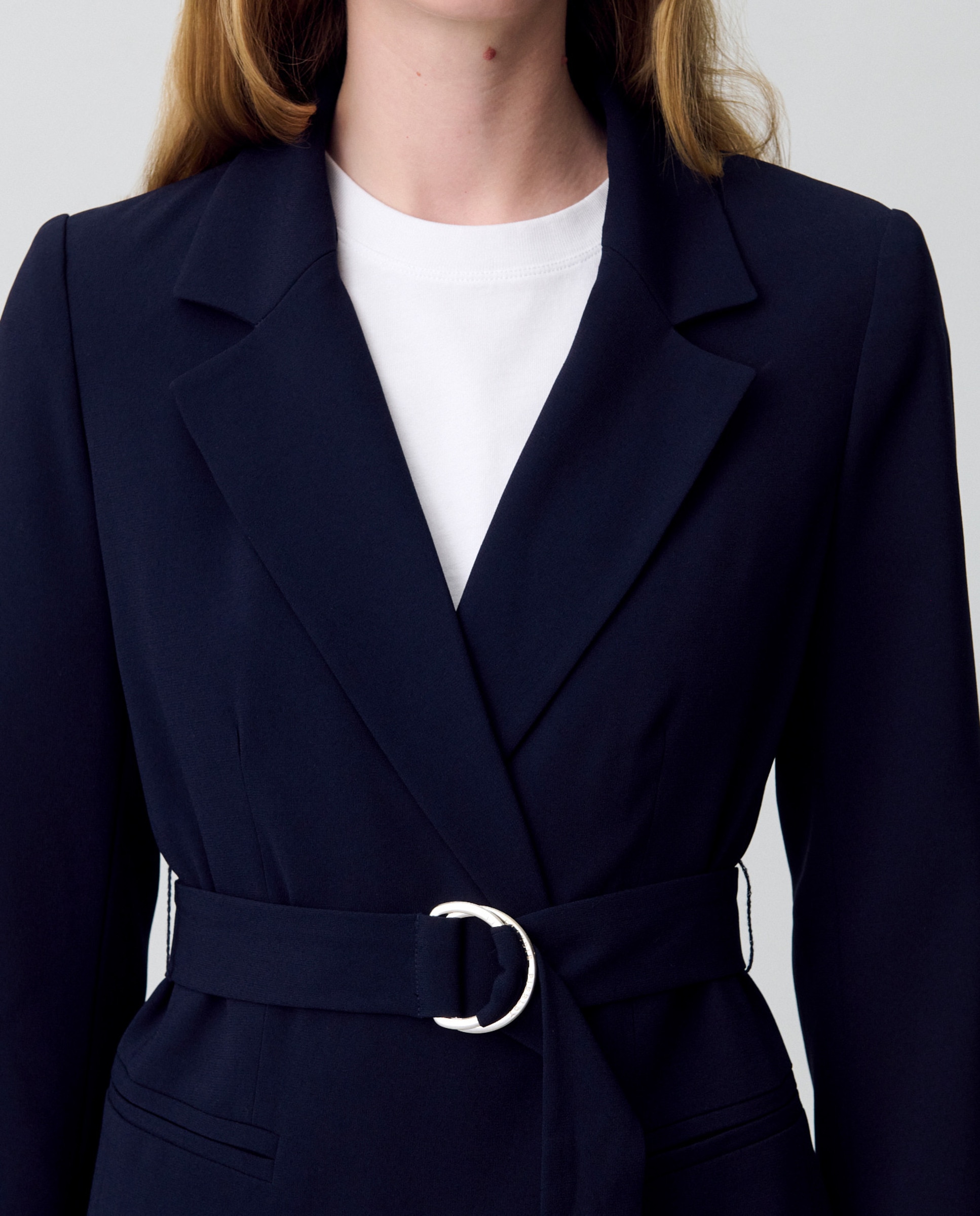 Chaqueta sastre de mujer entallada - Claudie Pierlot - Azul marino Azul marino-2