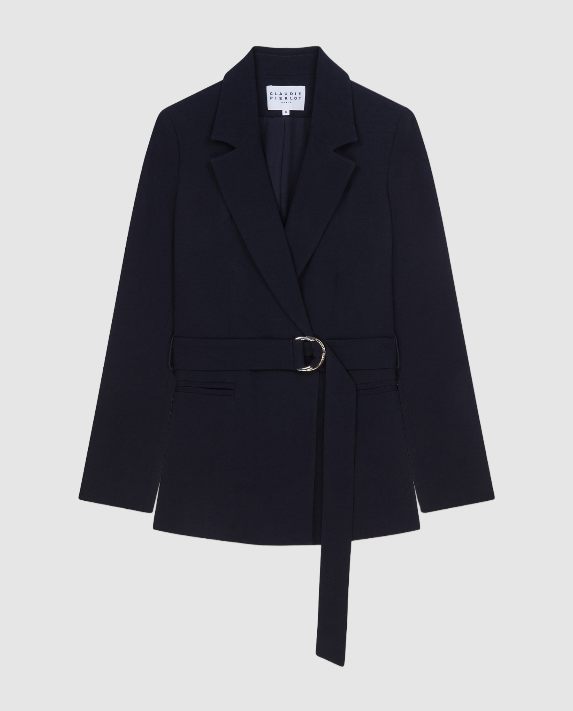 Chaqueta sastre de mujer entallada - Claudie Pierlot - Azul marino Azul marino-6