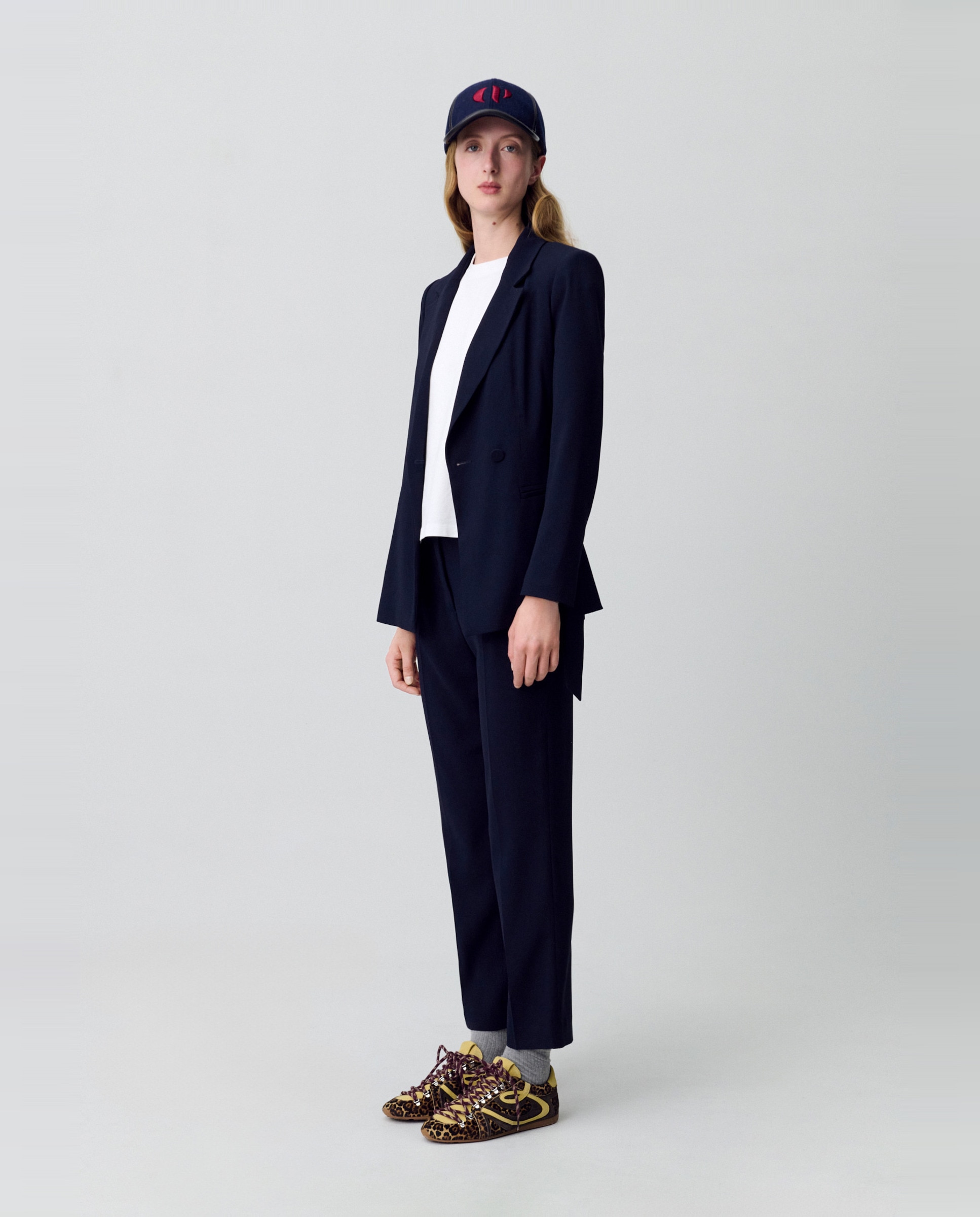 Chaqueta sastre de mujer entallada - Claudie Pierlot - Azul marino Azul marino-3
