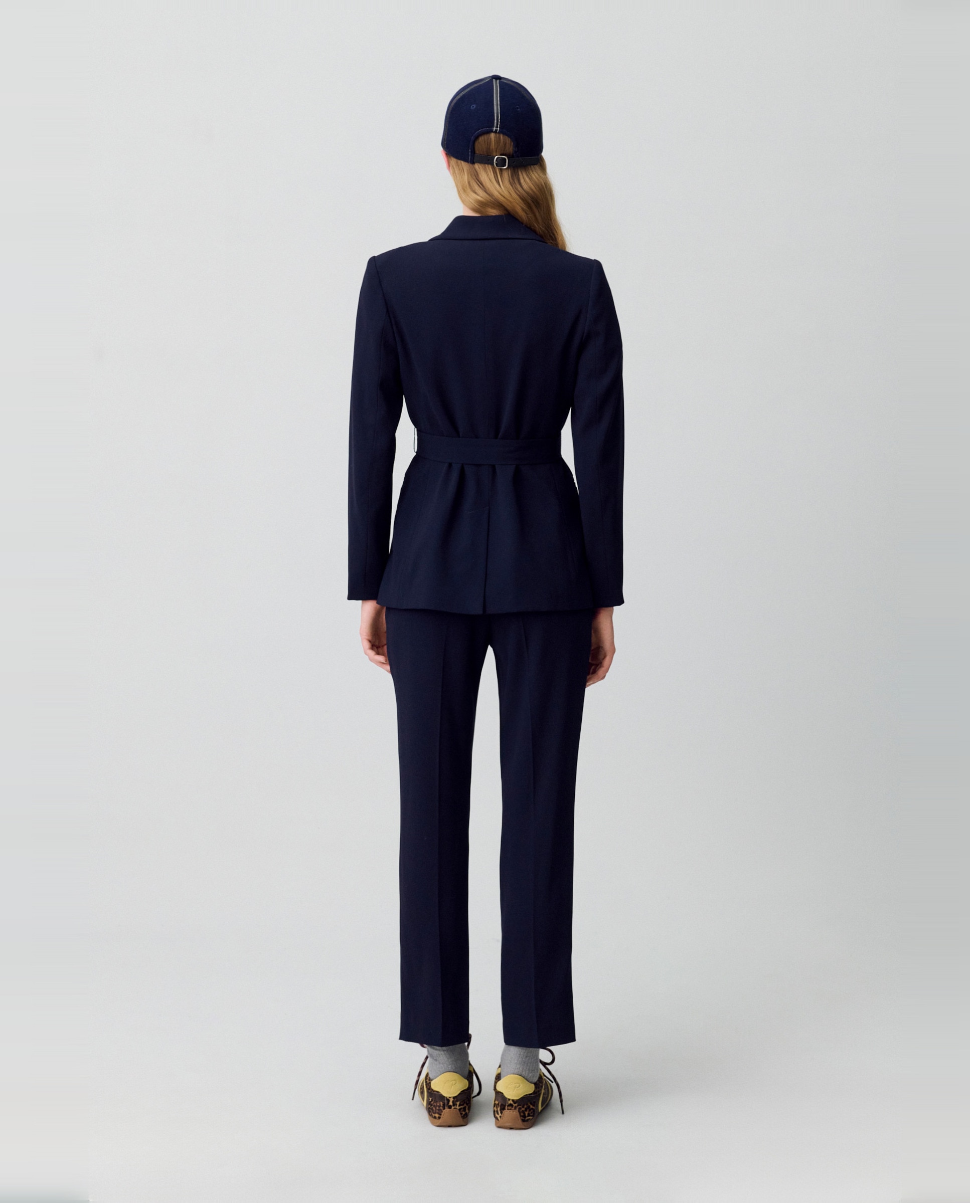 Chaqueta sastre de mujer entallada - Claudie Pierlot - Azul marino Azul marino-5