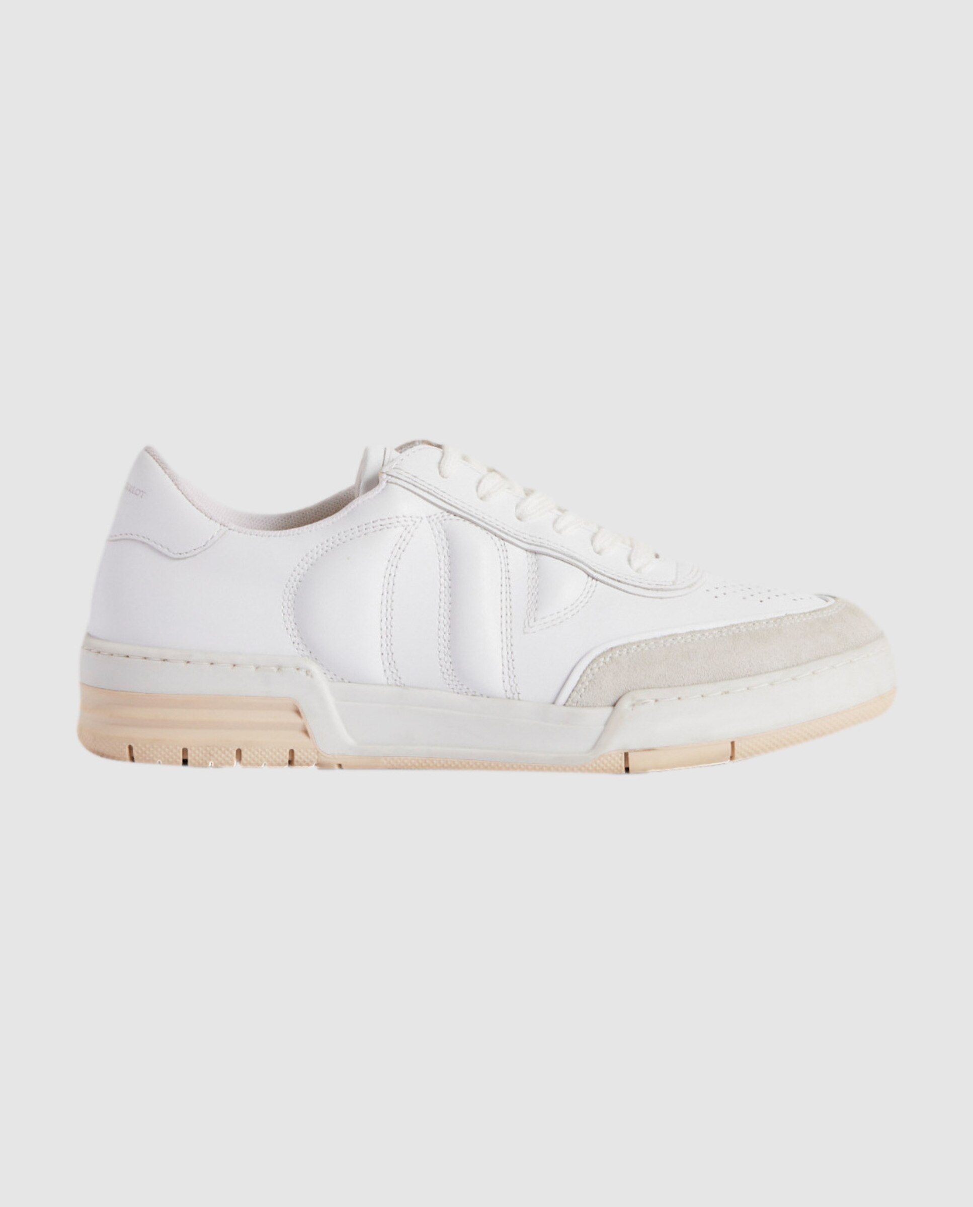 Zapatillas deportivas de mujer efecto cuero con cordones