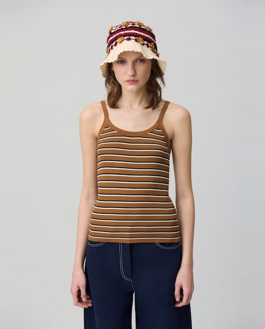 TOP DE PUNTO DE CUELLO PICO DE MUJER DE ONLY