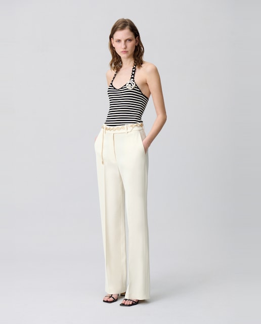Imagen 0 de Pantalón recto de mujer de traje con bolsillos