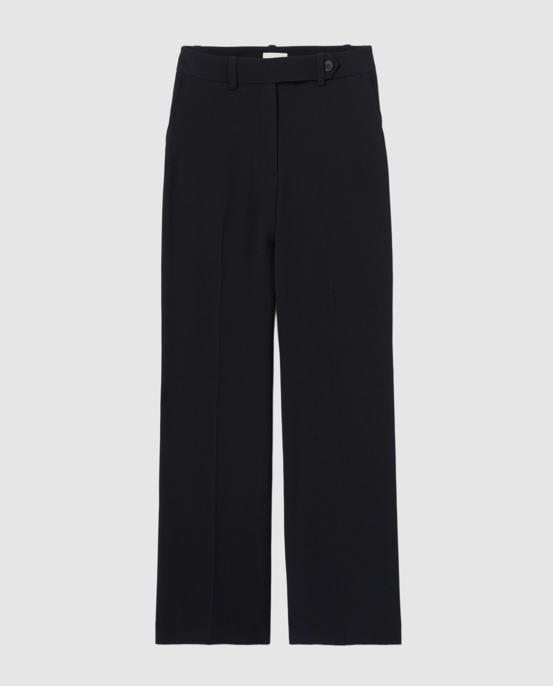 Pantalones de mujer de traje rectos de talle medio con pliegues - Claudie Pierlot - Azul marino Azul marino-6