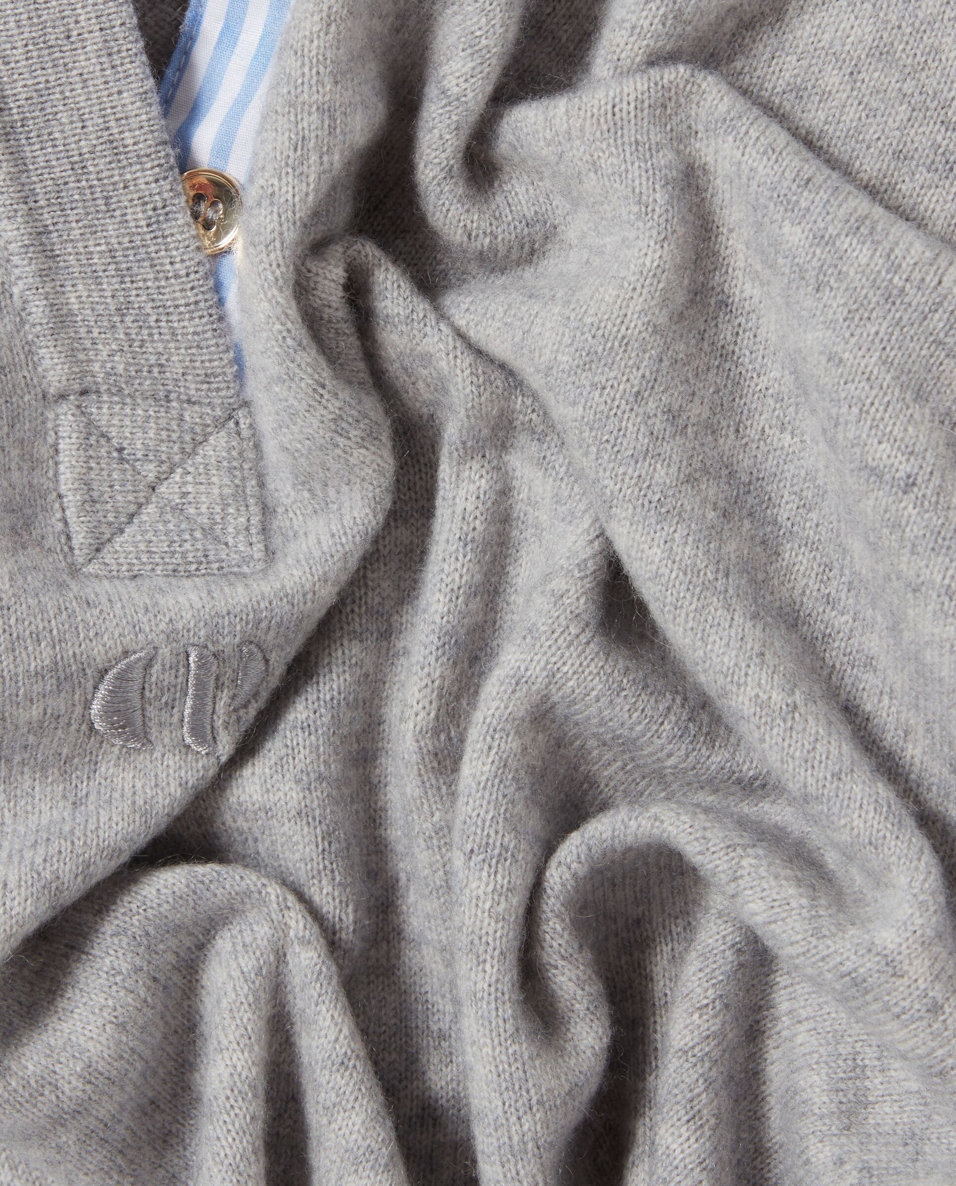 Jersey de mujer de lana con cuello polo de manga larga - Claudie Pierlot - Gris oscuro Gris oscuro-6