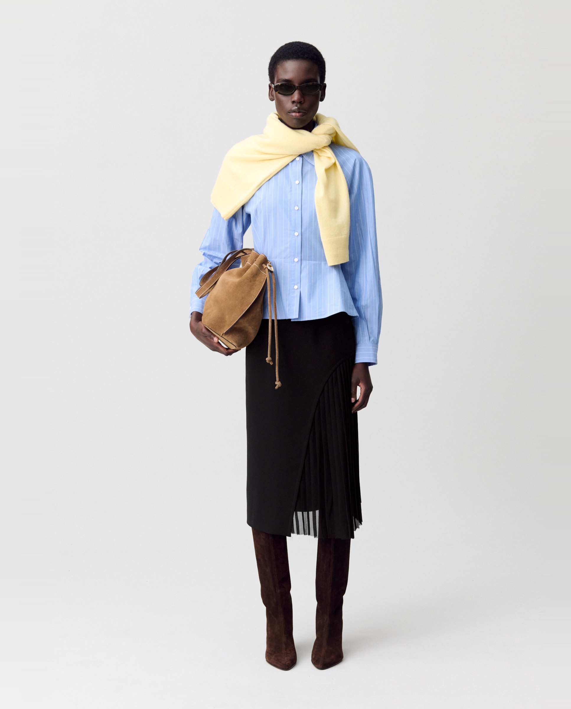 Claudie Pierlot - Falda midi plisada.