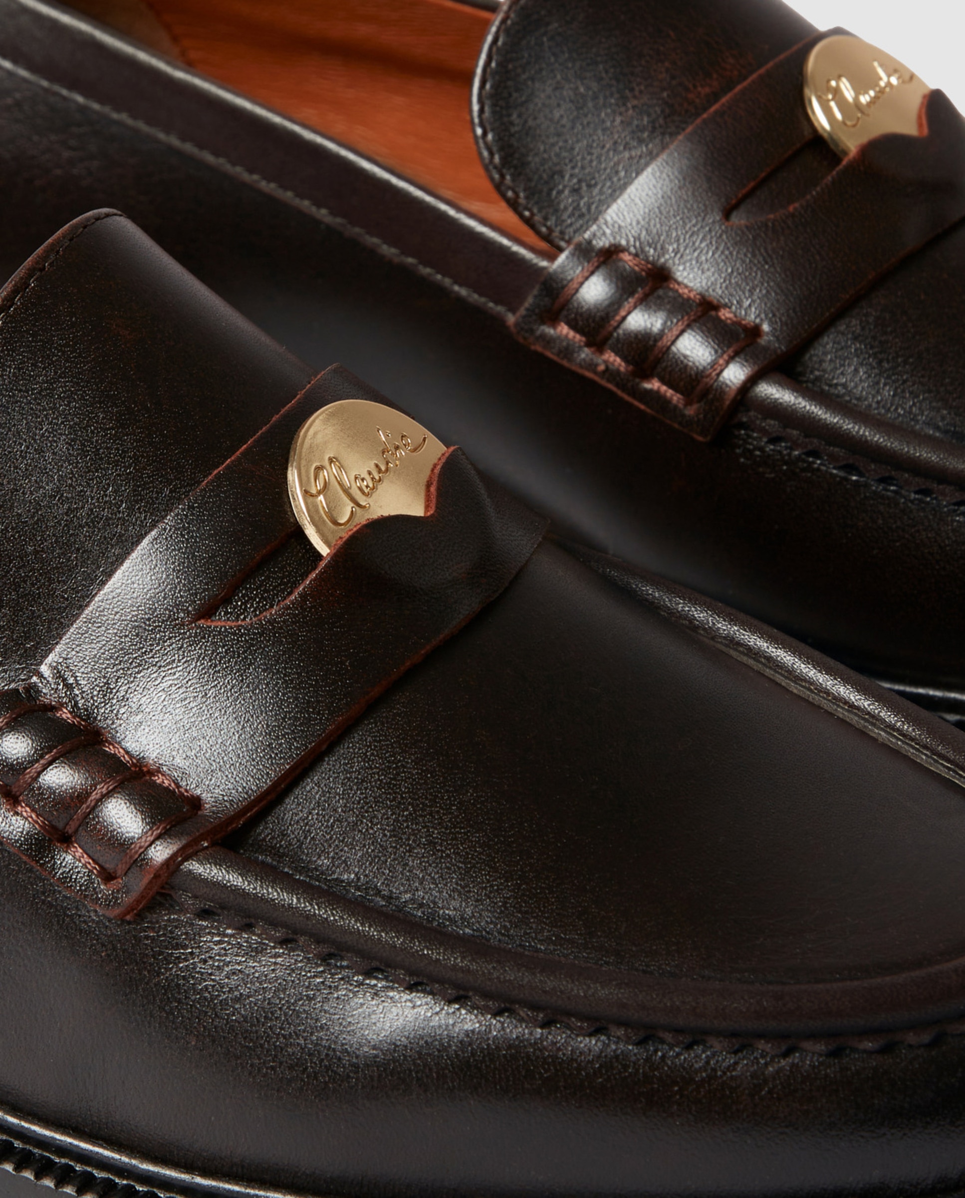 Mocasines de mujer de cuero color chocolate - Claudie Pierlot - Marrón oscuro Marrón oscuro-6