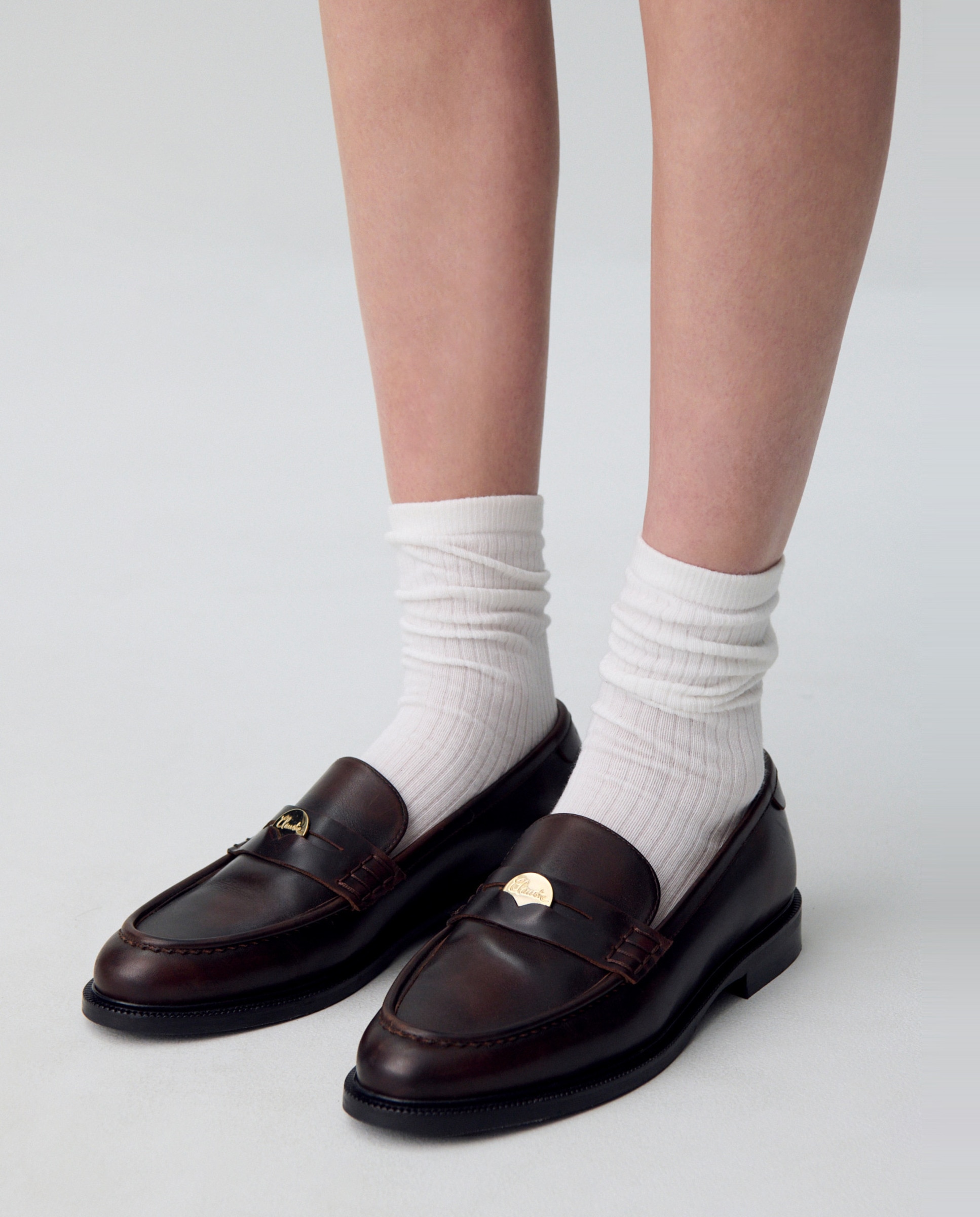 Mocasines de mujer de cuero color chocolate - Claudie Pierlot - Marrón oscuro Marrón oscuro-3