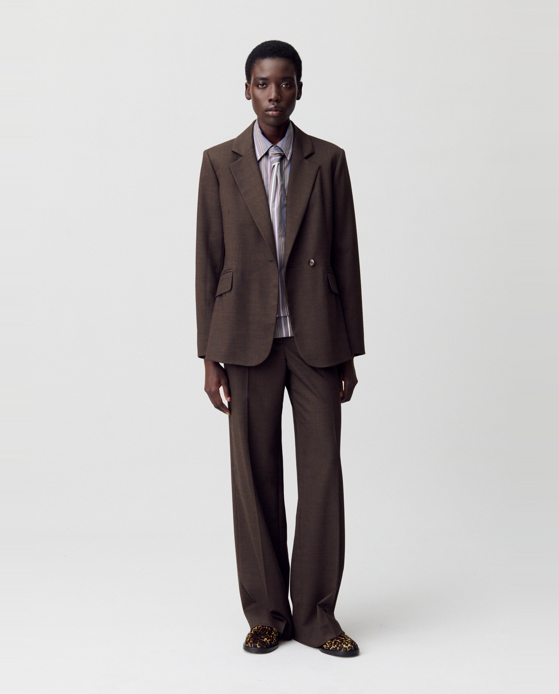 Americana de mujer de traje - Claudie Pierlot - Marrón oscuro Marrón oscuro-3