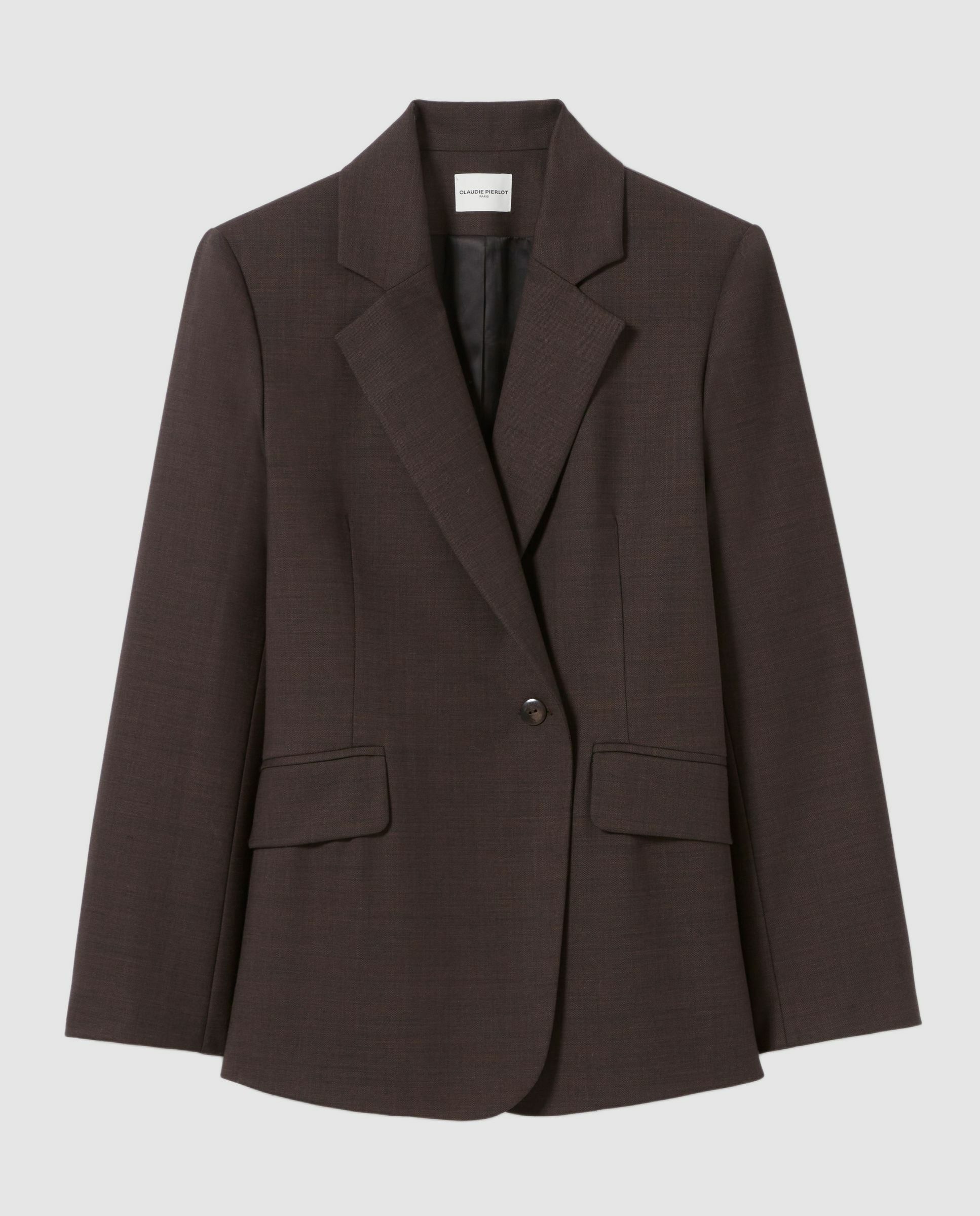 Americana de mujer de traje - Claudie Pierlot - Marrón oscuro Marrón oscuro-8