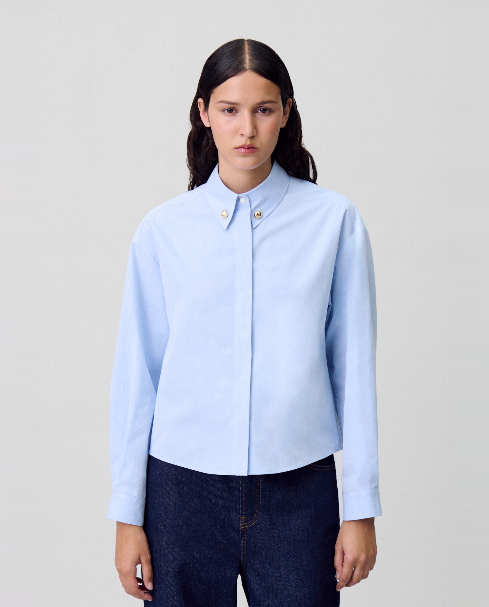 Claudie Pierlot - Camisa de mujer de corte cuadrado.