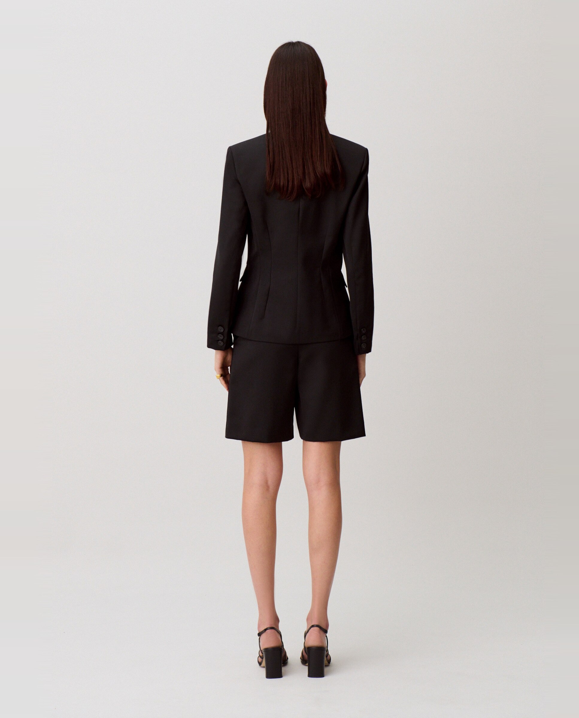 Blazer de punto de mujer sin cuello y con lana - Claudie Pierlot - Negro Negro-2