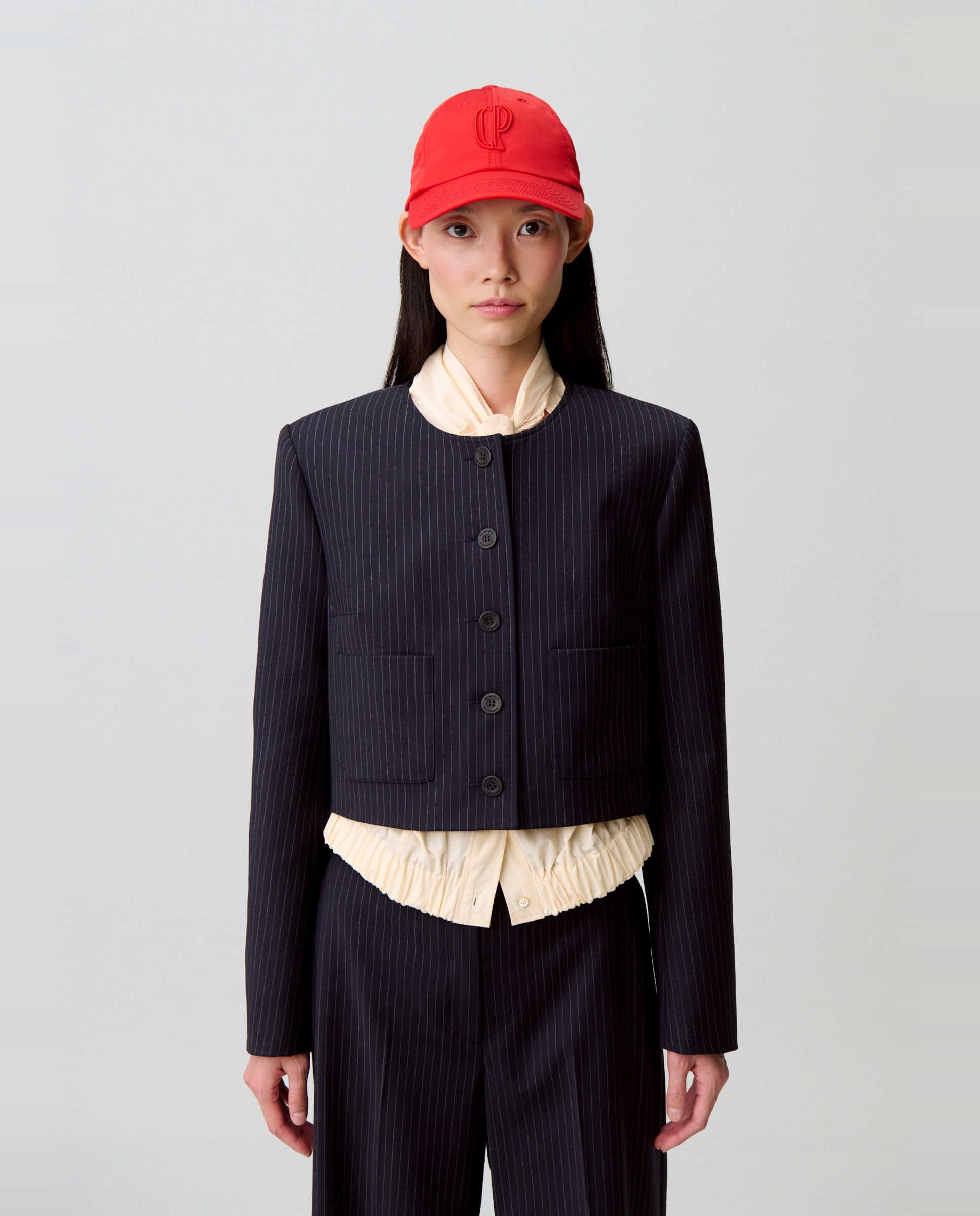 Chaqueta de punto sastre de mujer de corte recto y manga larga - Claudie Pierlot - Multicolor Multicolor-1