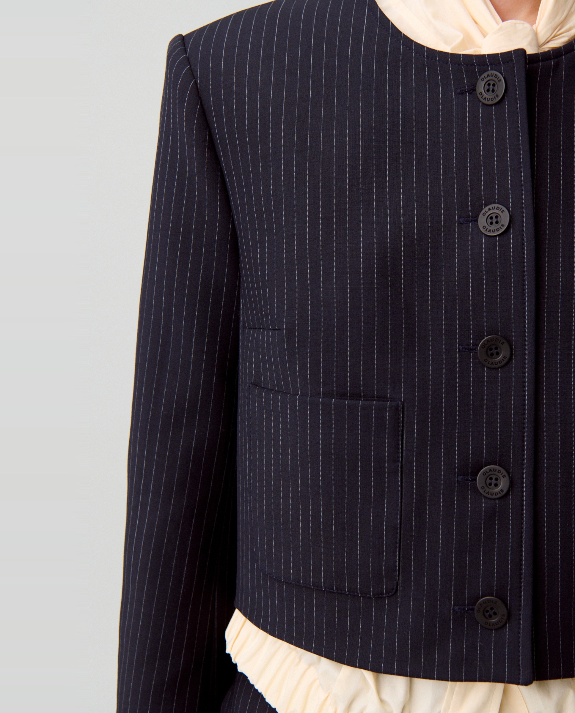 Chaqueta de punto sastre de mujer de corte recto y manga larga - Claudie Pierlot - Multicolor Multicolor-5