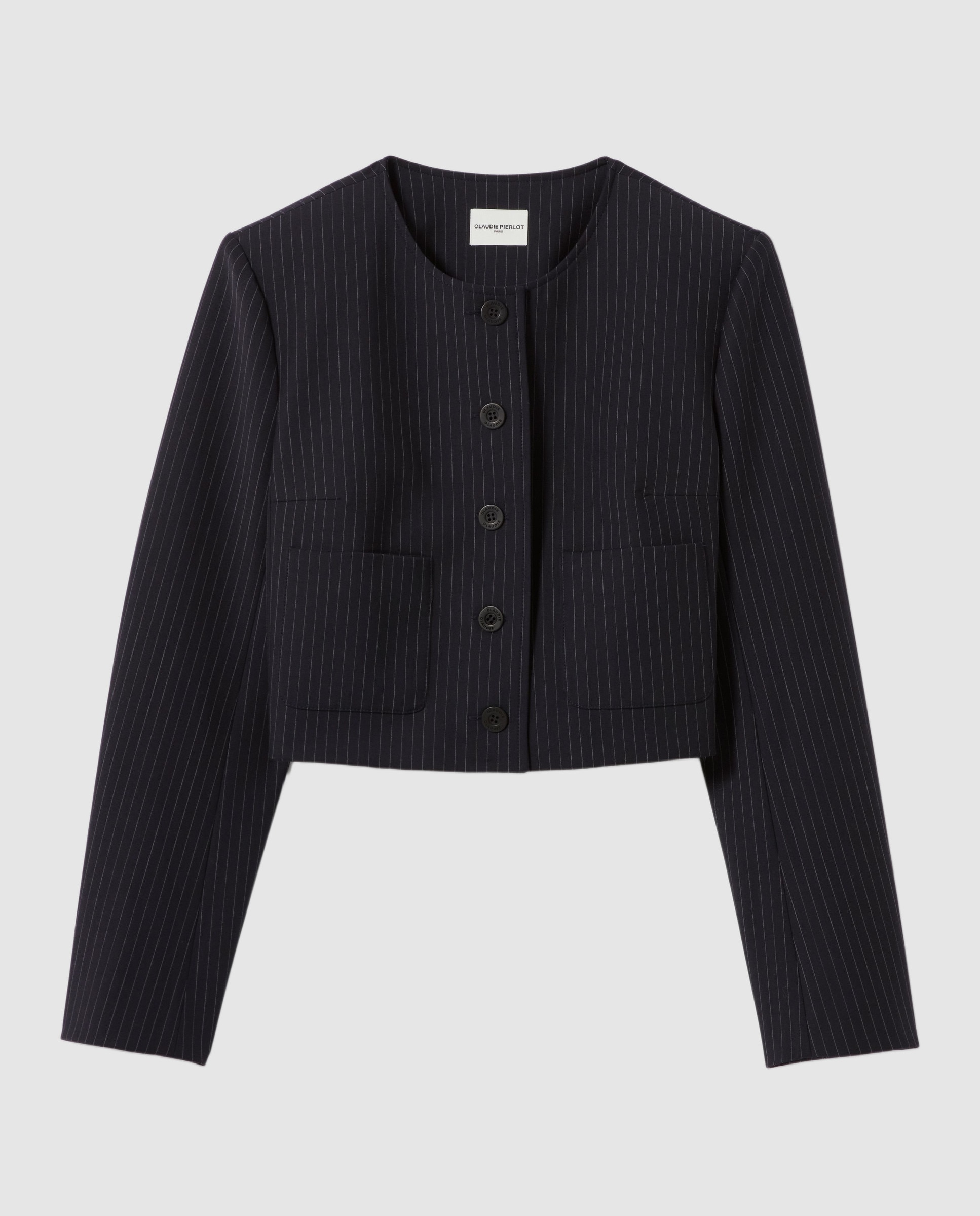 Chaqueta de punto sastre de mujer de corte recto y manga larga - Claudie Pierlot - Multicolor Multicolor-7