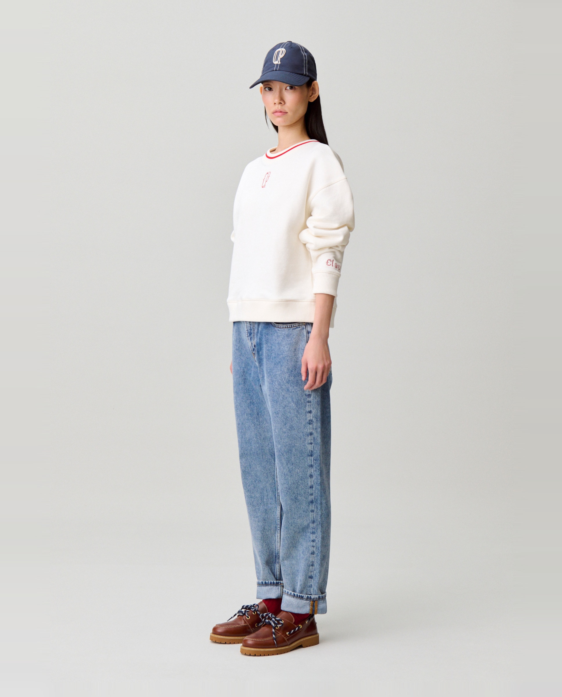 Vaquero pitillo de mujer desgastado largo 7/8 - Claudie Pierlot - Azul Azul-4