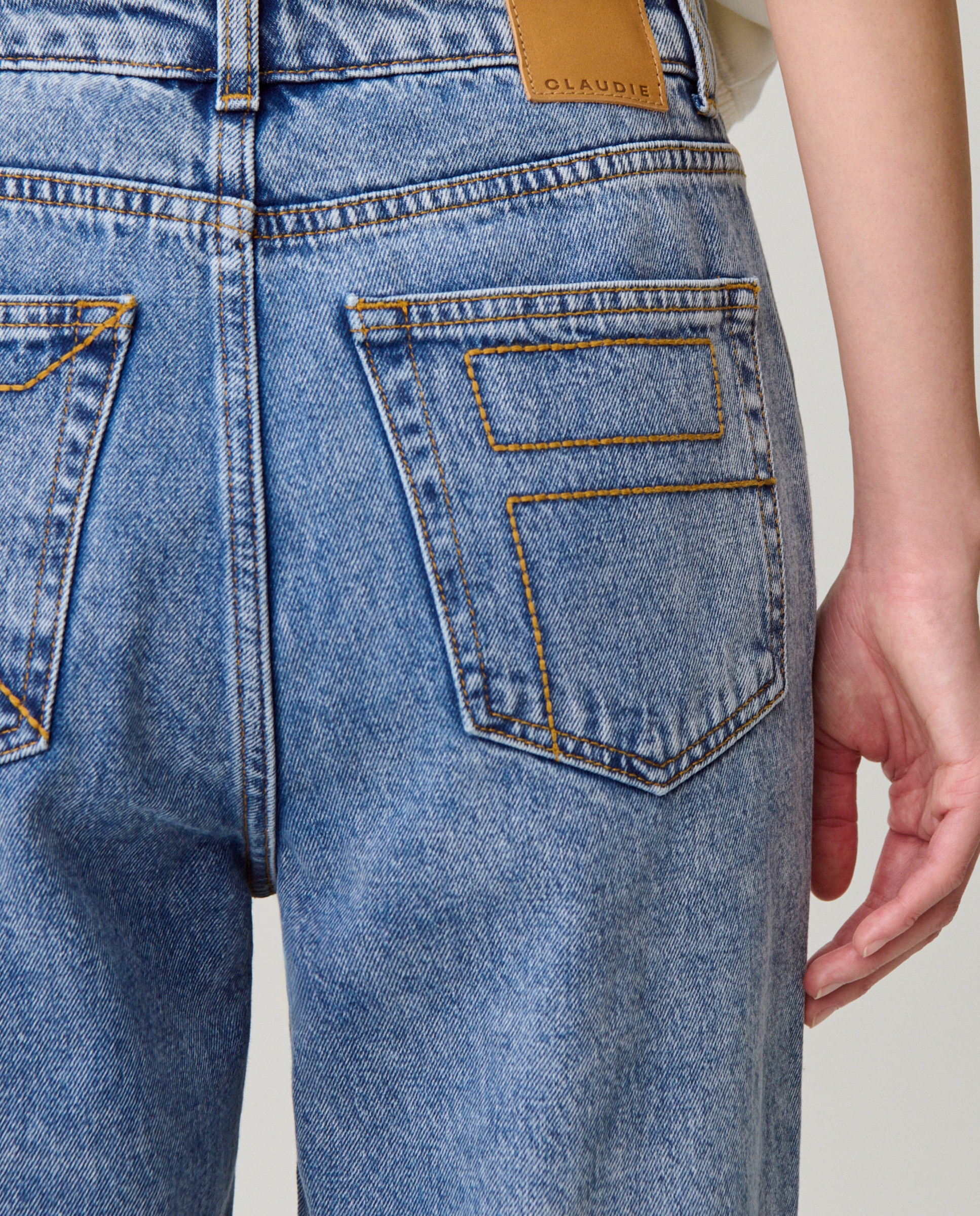 Vaquero pitillo de mujer desgastado largo 7/8 - Claudie Pierlot - Azul Azul-5