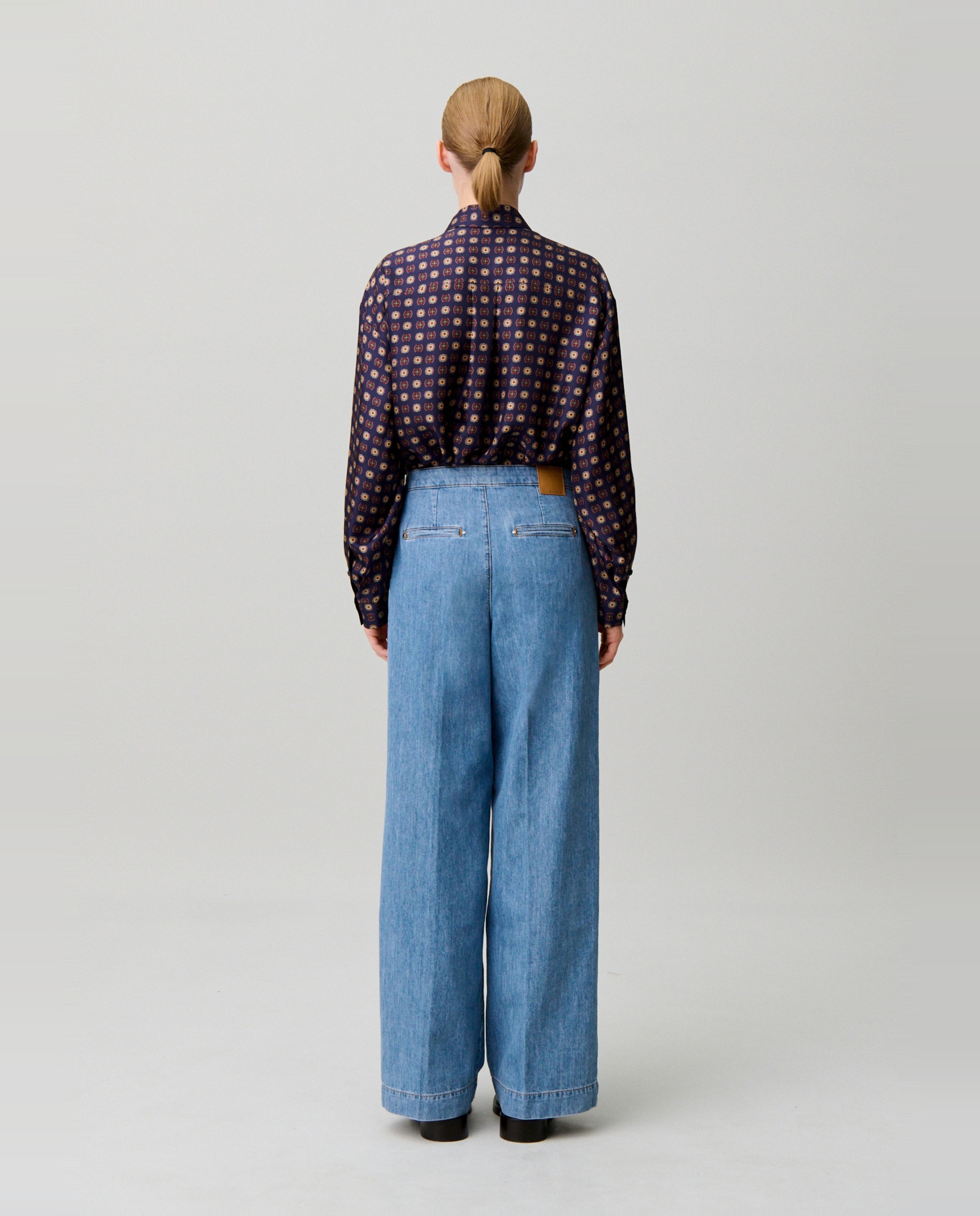 Vaqueros anchos de mujer marineros talle normal - Claudie Pierlot - Azul Azul-3